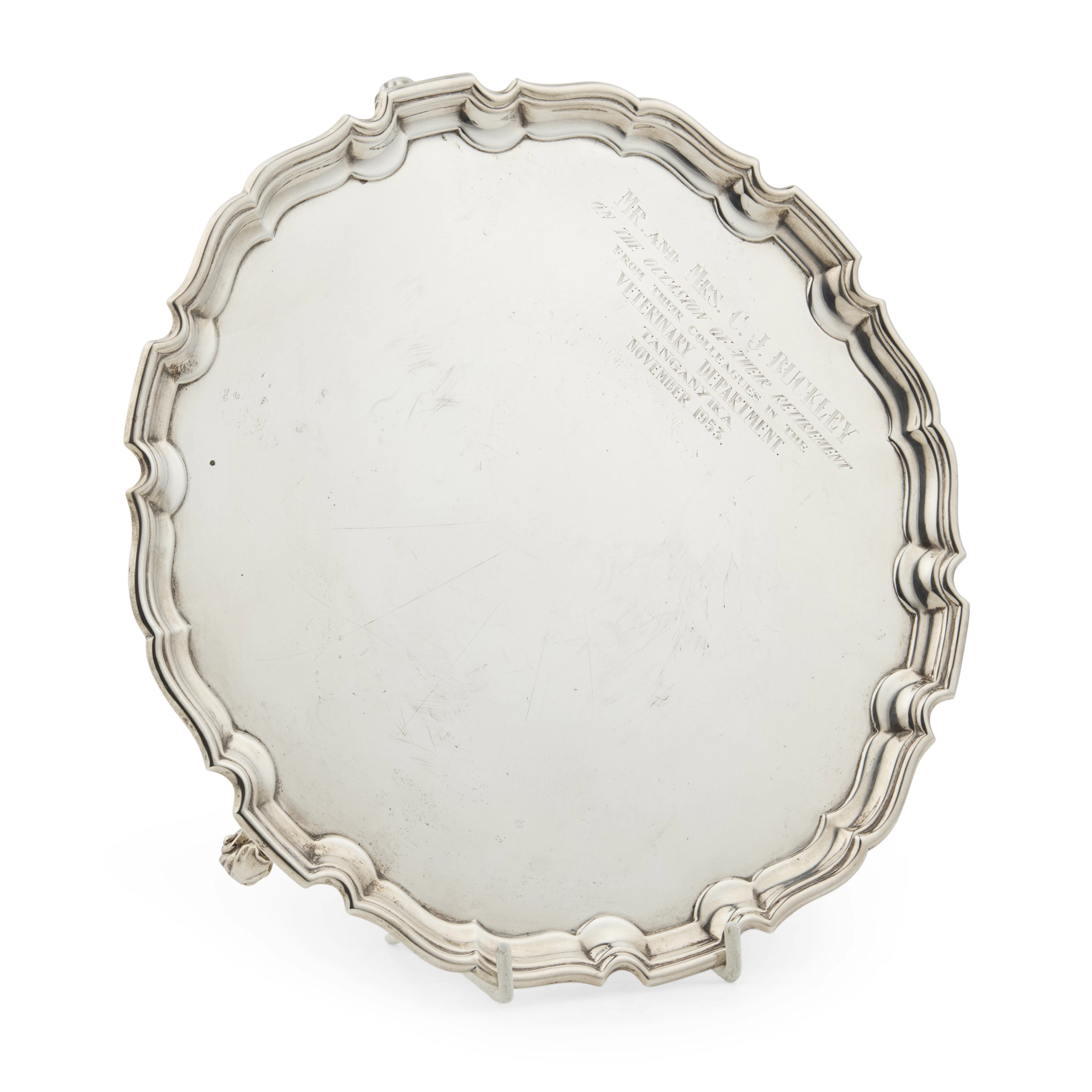 A 1950s PRESENTATION SALVER