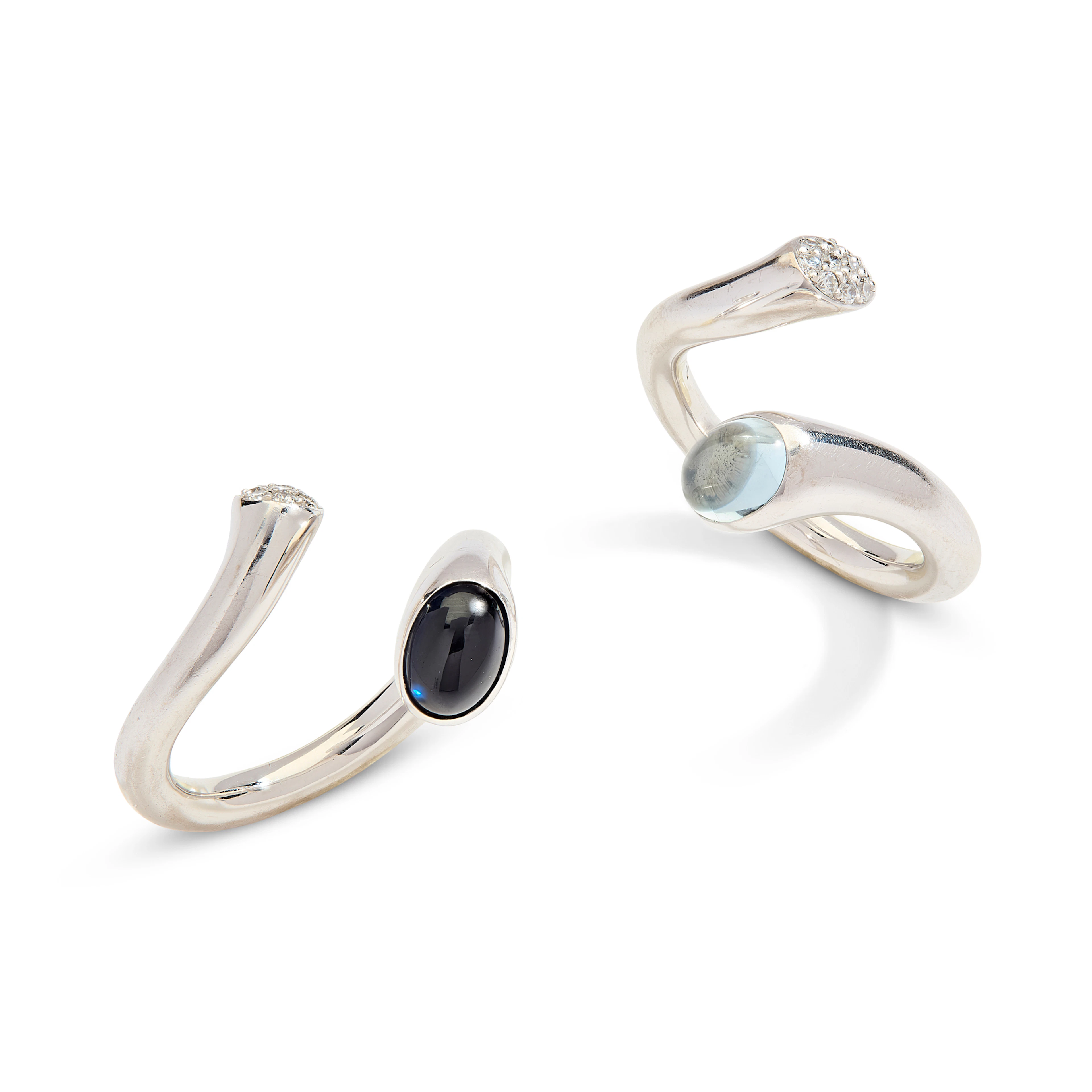 Georg Jensen: A set of two 18ct gold Carnival rings