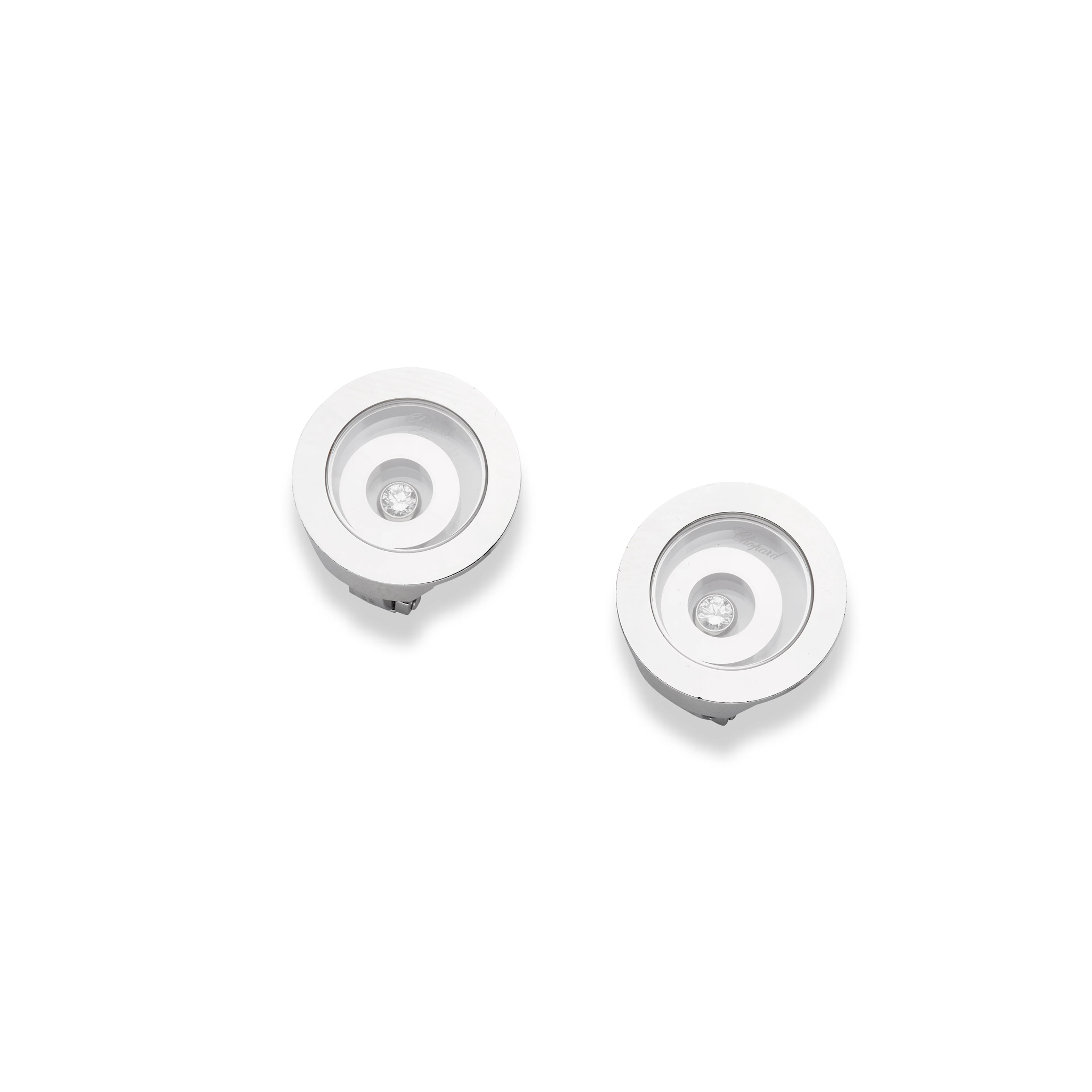 Chopard: A pair of 'Happy Spirit' diamond earrings