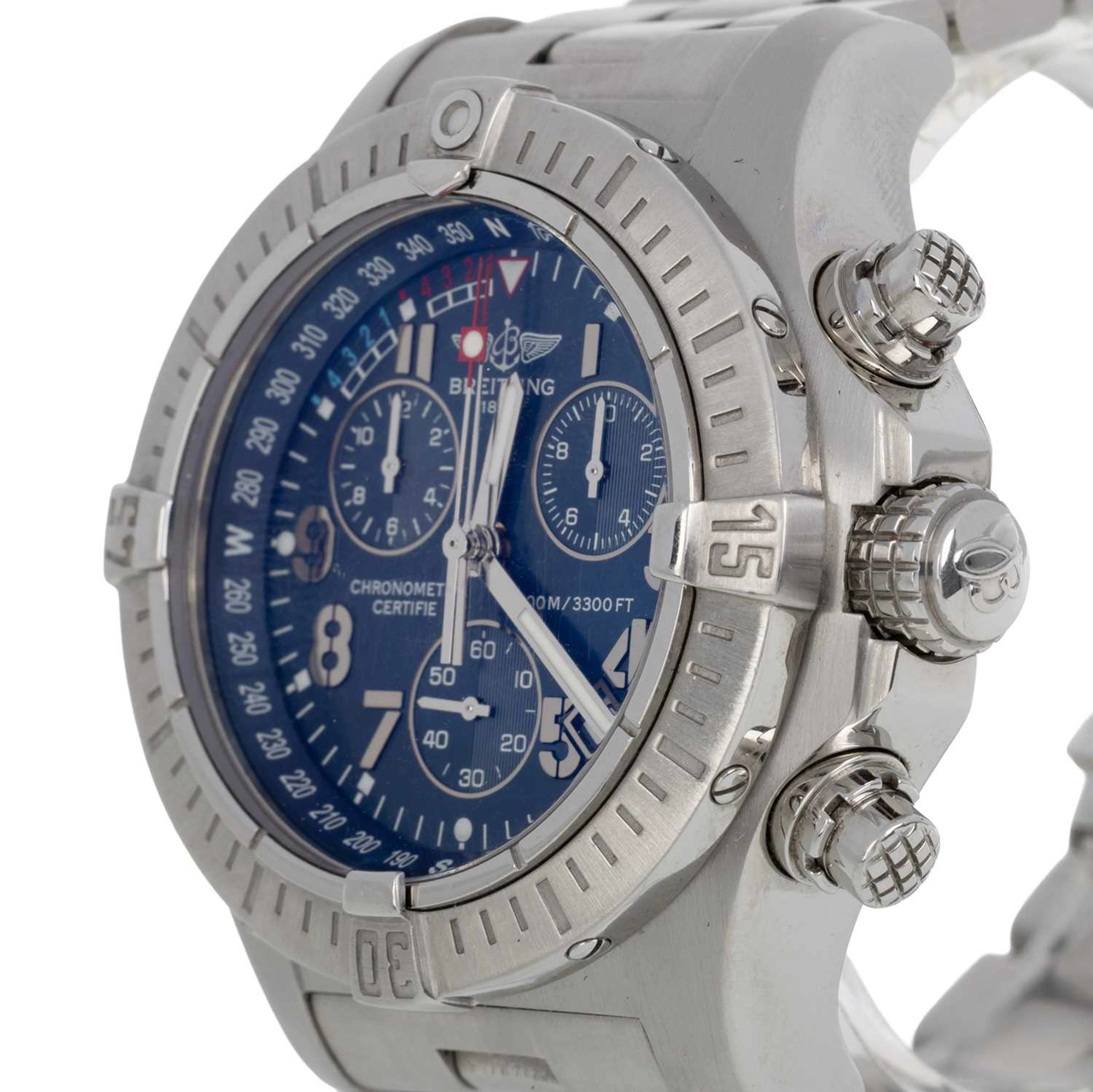 BREITLING STAINLESS STEEL QUARTZ WRIST WATCH