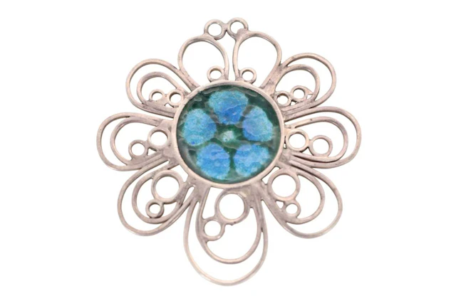 NORMAN GRANT SILVER AND ENAMEL PENDANT LATE 20TH CENTURY