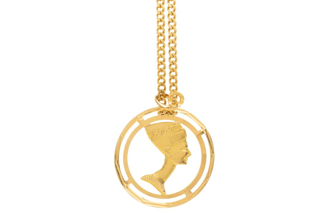 GOLD NEFERTITI NECKLACE LATE 20TH CENTURY