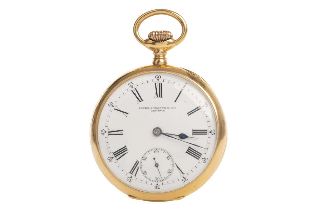 PATEK PHILLIPE GOLD OPEN FACE POCKET WATCH LATE 19TH/EARLY 20TH CENTURY