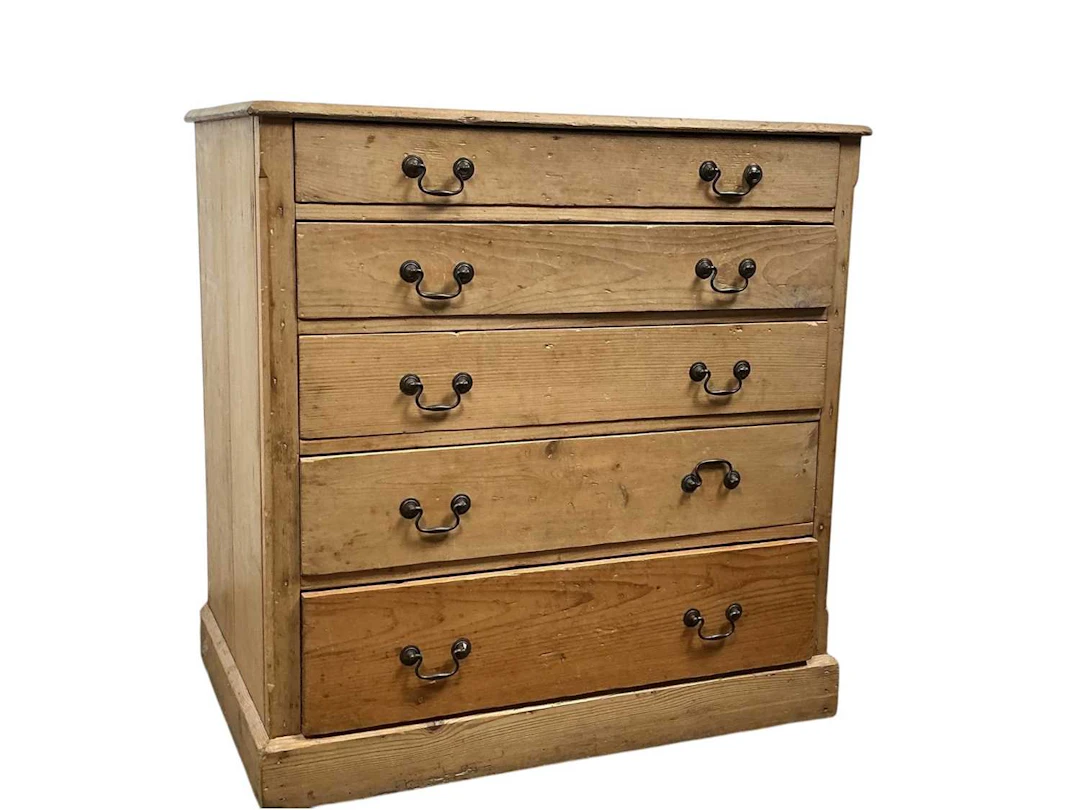 VICTORIAN DEAL CHEST LATE 19TH CENTURY