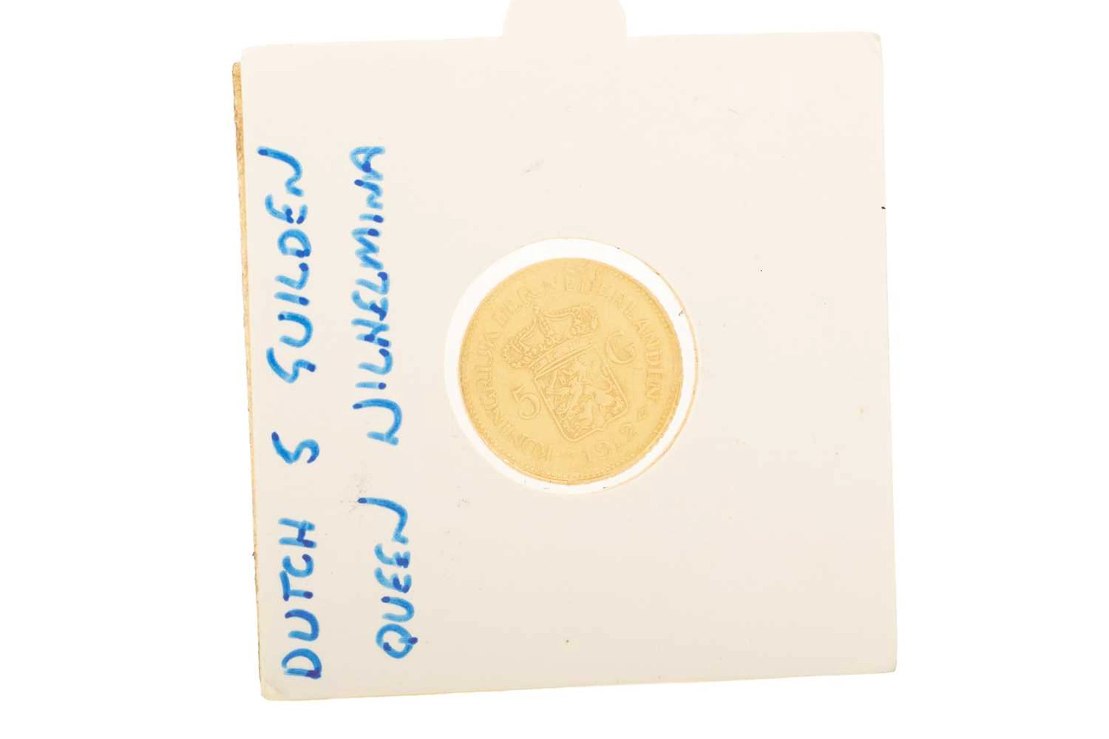 QUEEN WILHELMINA 5 GUILDERS GOLD COIN 1912
