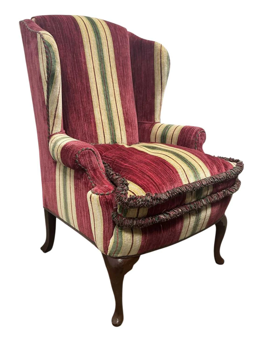 MODERN WINGBACKED ARMCHAIR LATE 20TH CENTURY