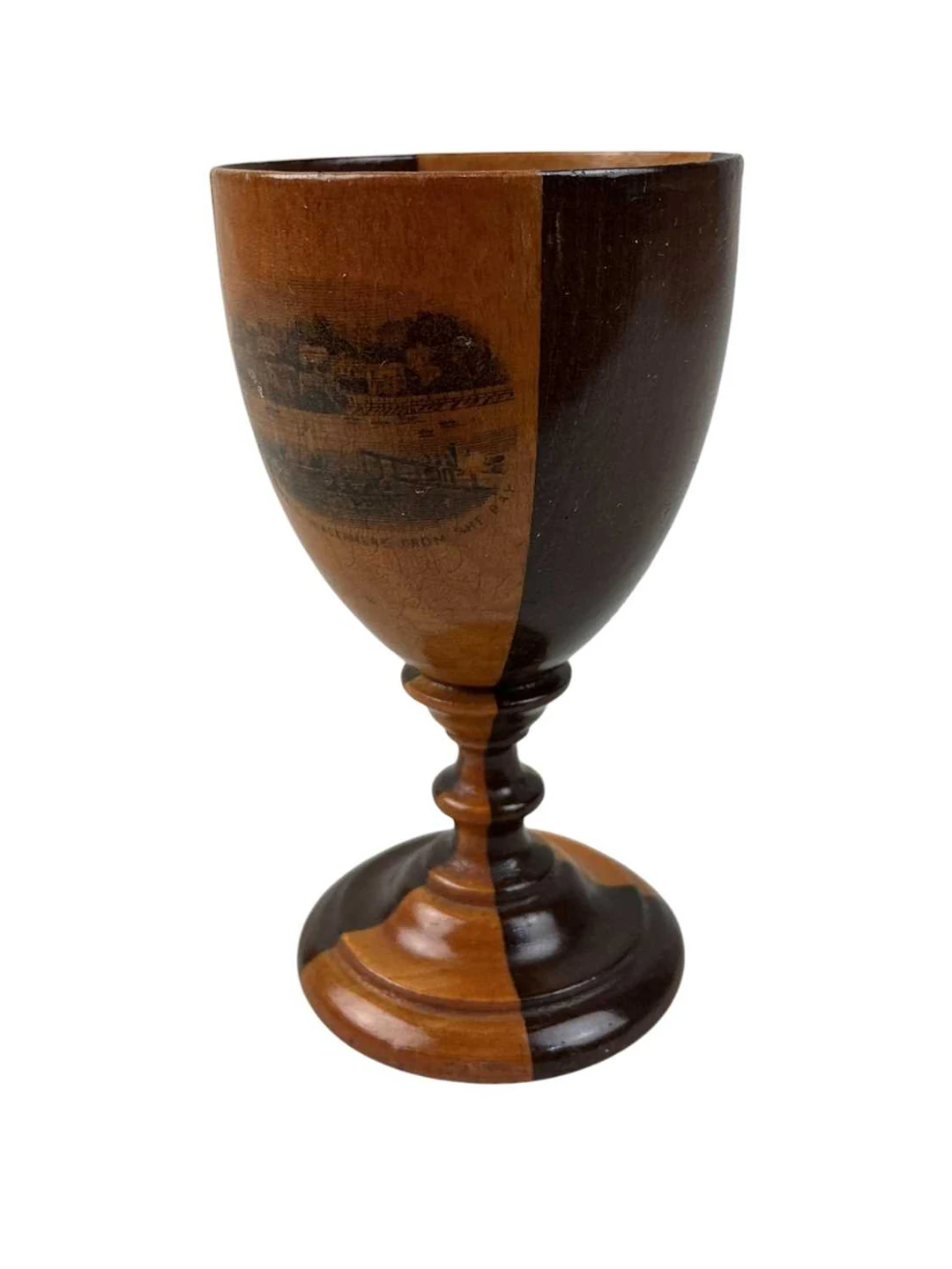 VICTORIAN TREEN EGGCUP LATE 19TH/EARLY 20TH CENTURY