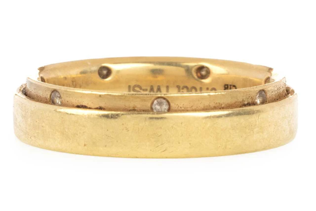 DIAMOND WEDDING BAND LATE 20TH CENTURY
