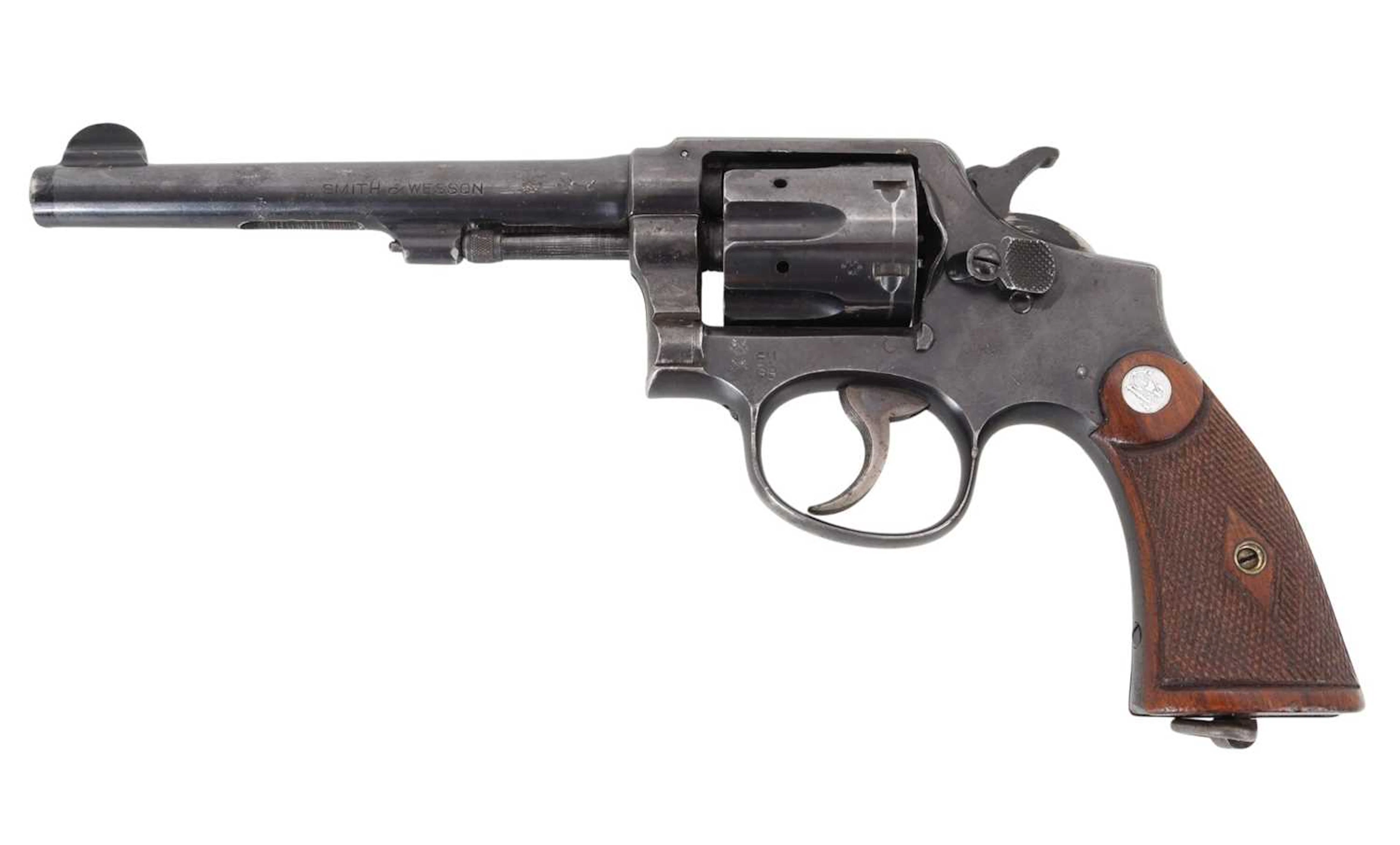 DEACTIVATED SMITH AND WESSON .38 SPECIAL REVOLVER MID 20TH CENTURY