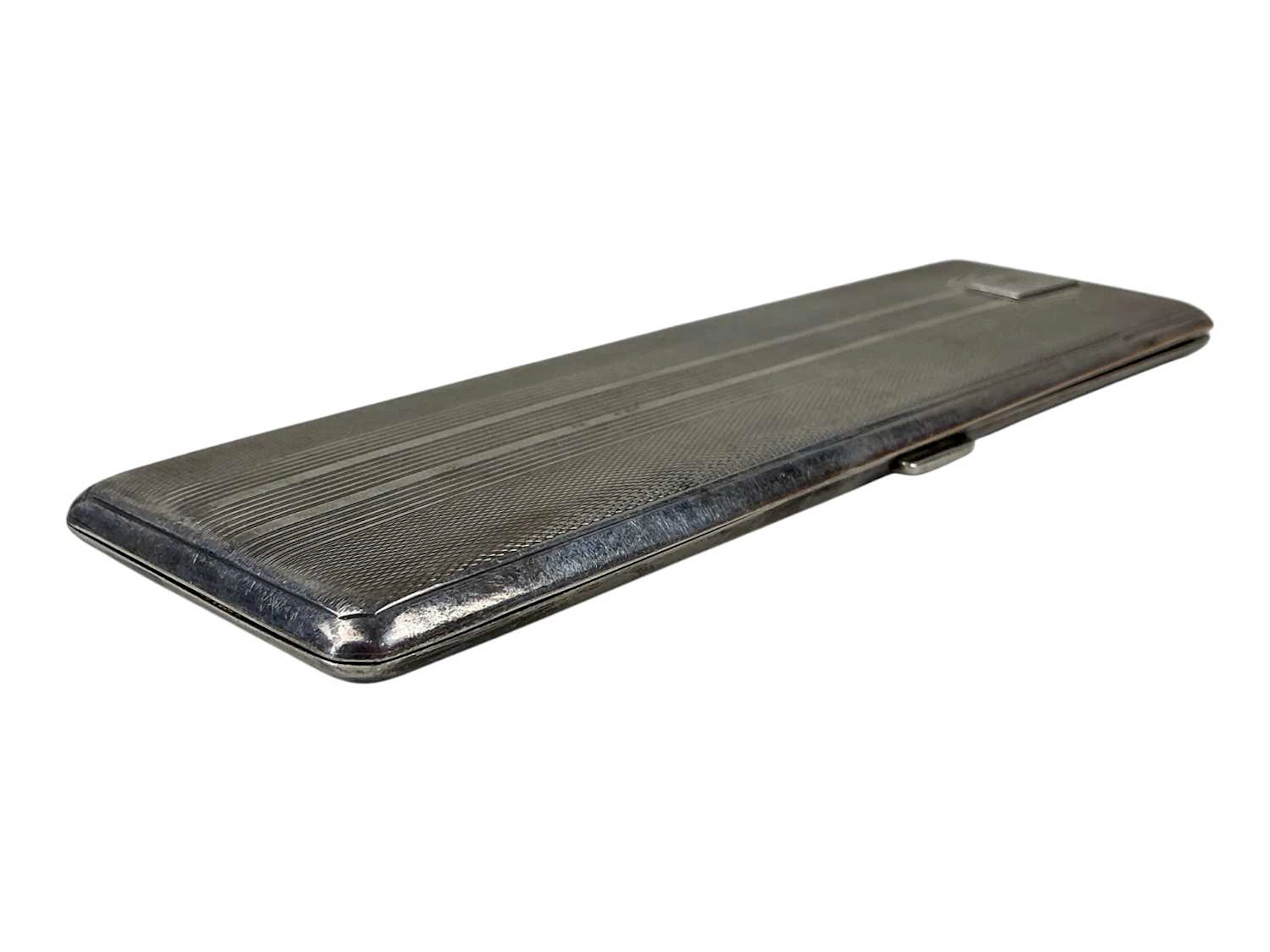 GEORGE V SILVER CIGARETTE CASE MAKER FREDERICK FIELD, BIRMINGHAM 1934