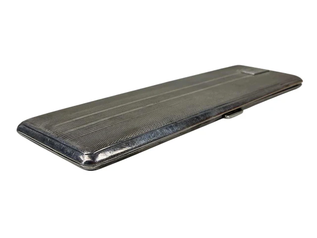 GEORGE V SILVER CIGARETTE CASE MAKER FREDERICK FIELD, BIRMINGHAM 1934