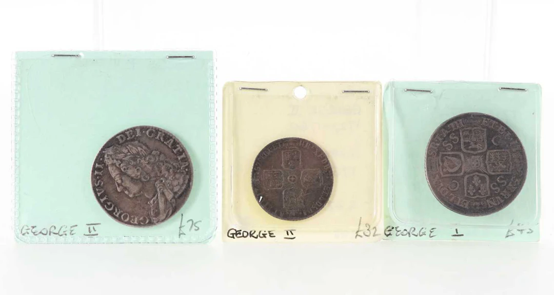 GROUP OF MILLED SILVER COINS WILLIAM III - GEORGE III