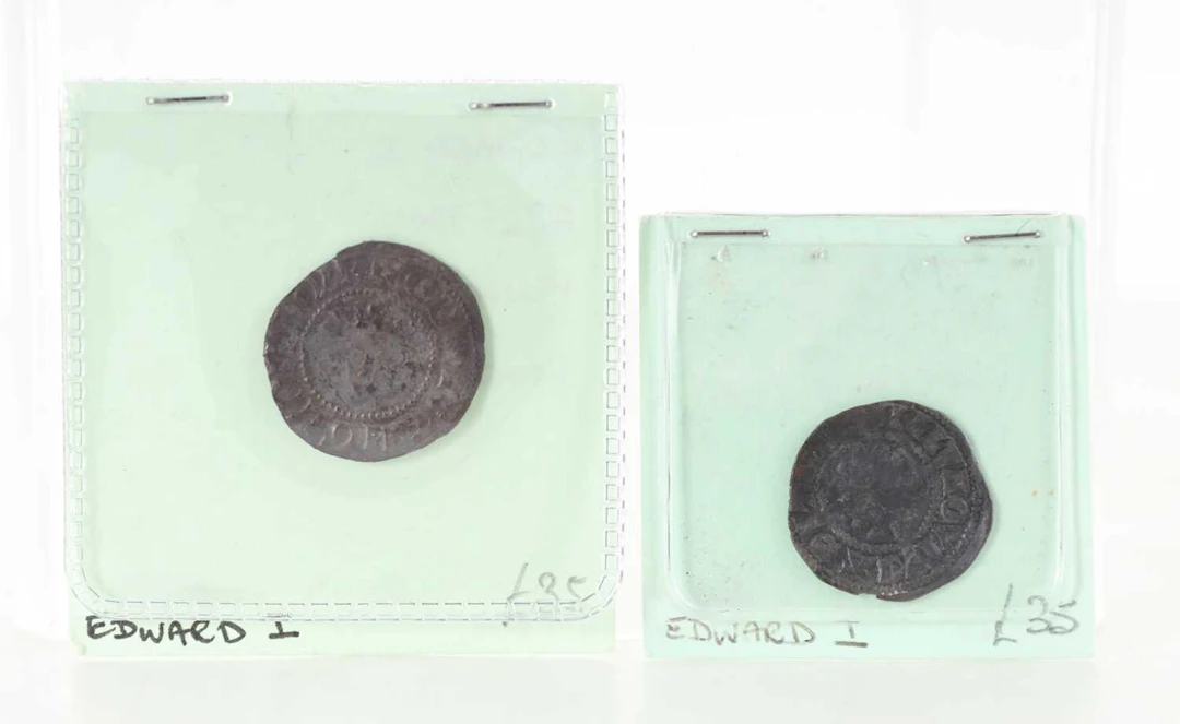 EDWARD I, TWO HAMMERED SILVER PENNIES 1272-1307