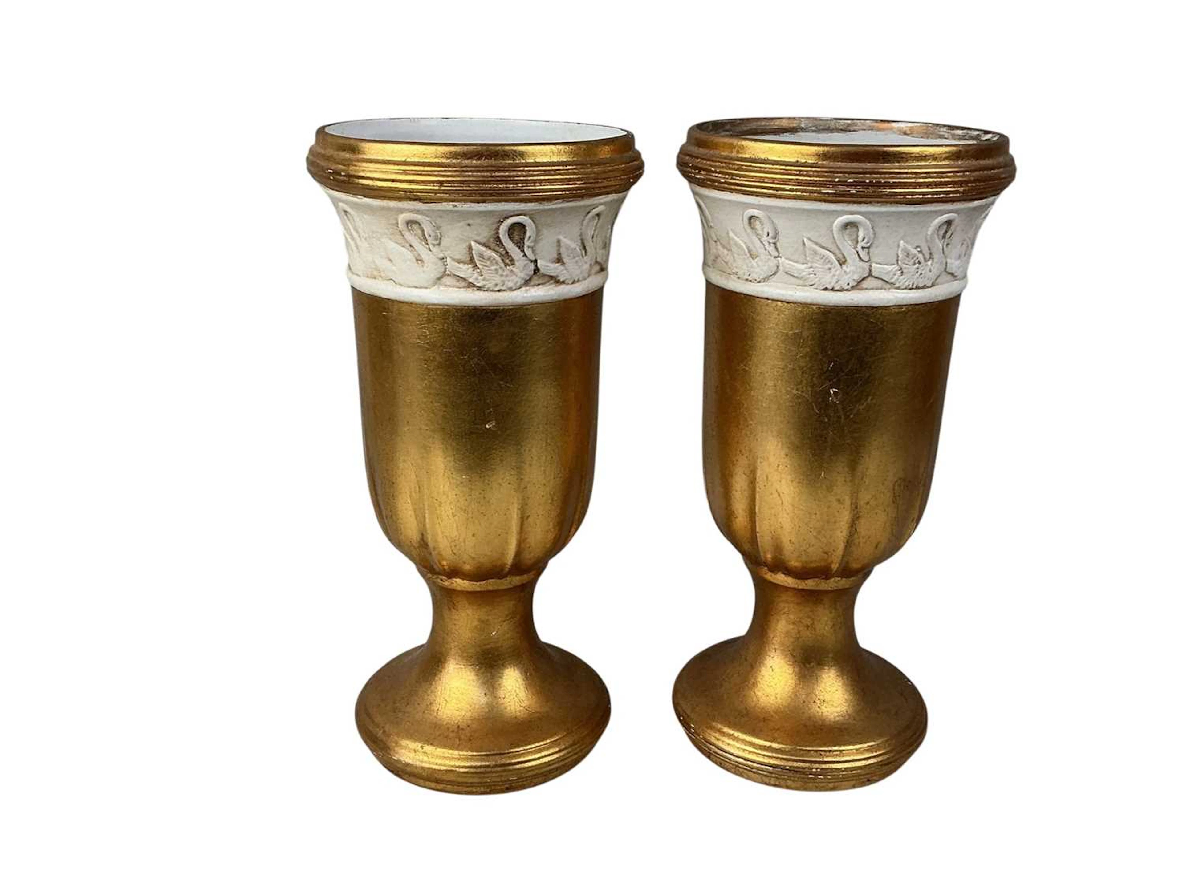 PAIR OF CERAMIC URNS, LATE 20TH CENTURY AND OTHER ITEMS