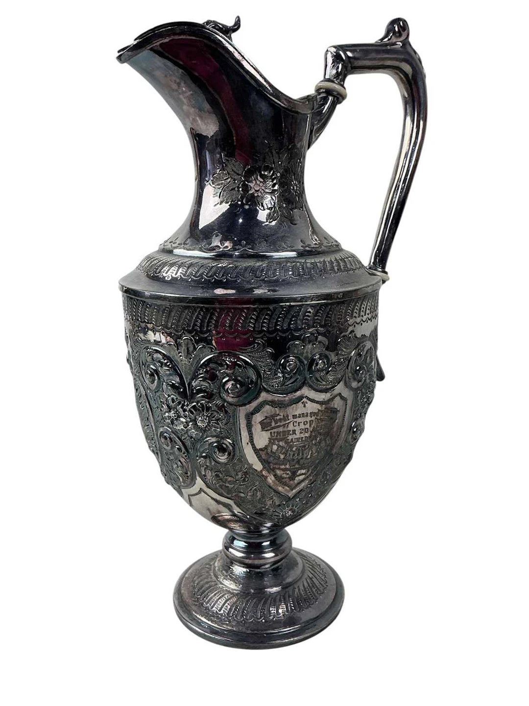 VICTORIAN SILVER PLATED WATER JUG LATE 19TH CENTURY