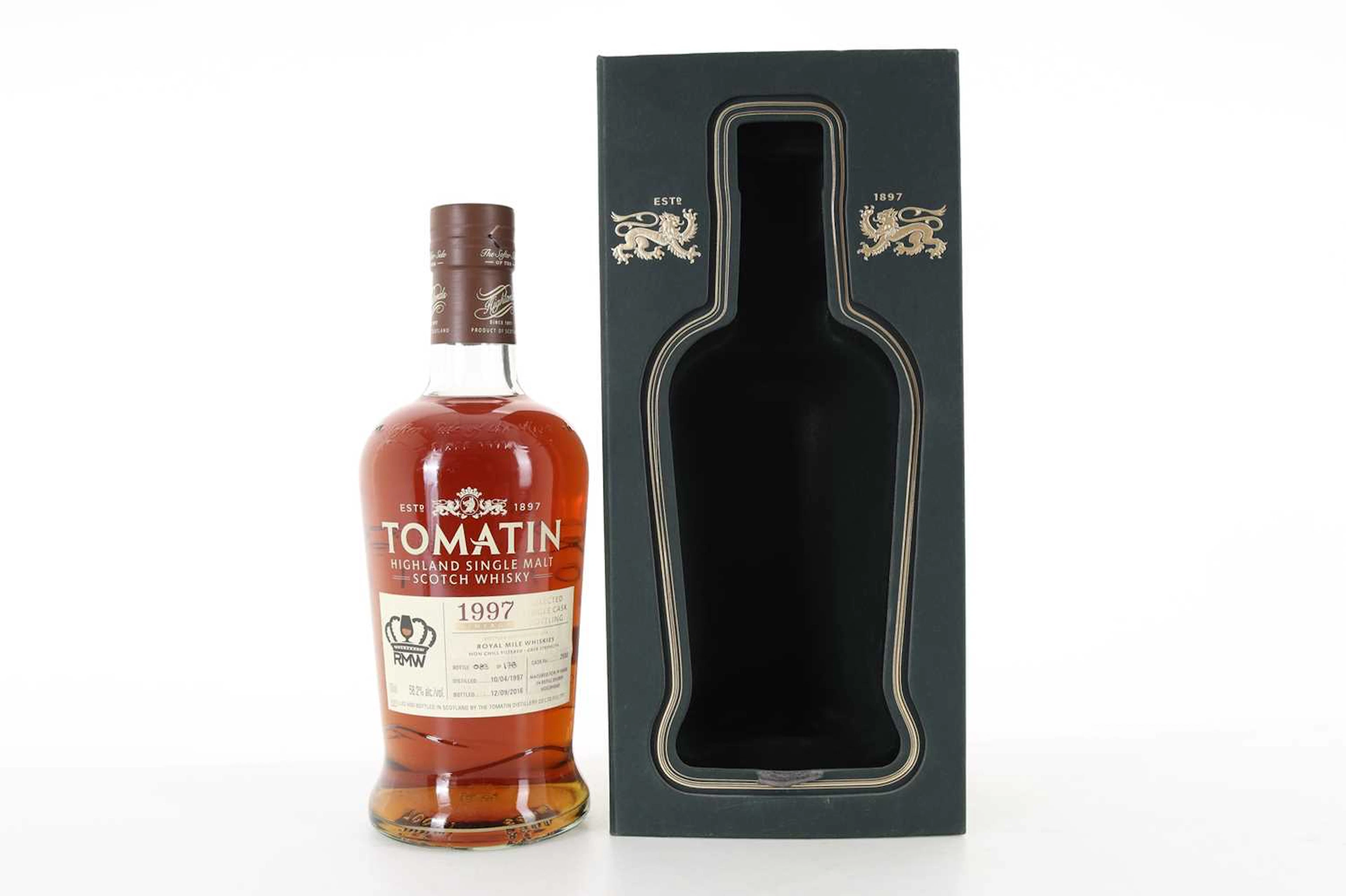 TOMATIN 1997 19 YEAR OLD SINGLE CASK # 2550 FOR ROYAL MILE WHISKIES