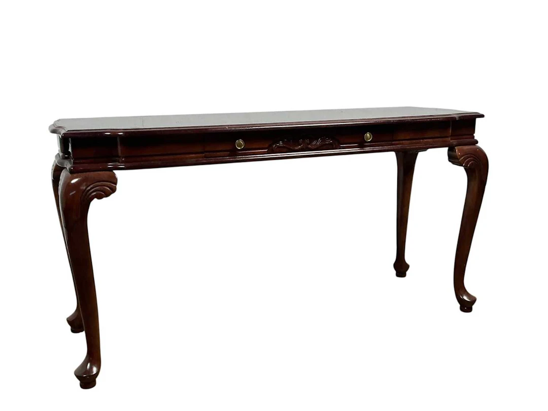 REPRODUCTION MAHOGANY CONSOLE TABLE LATE 20TH CENTURY