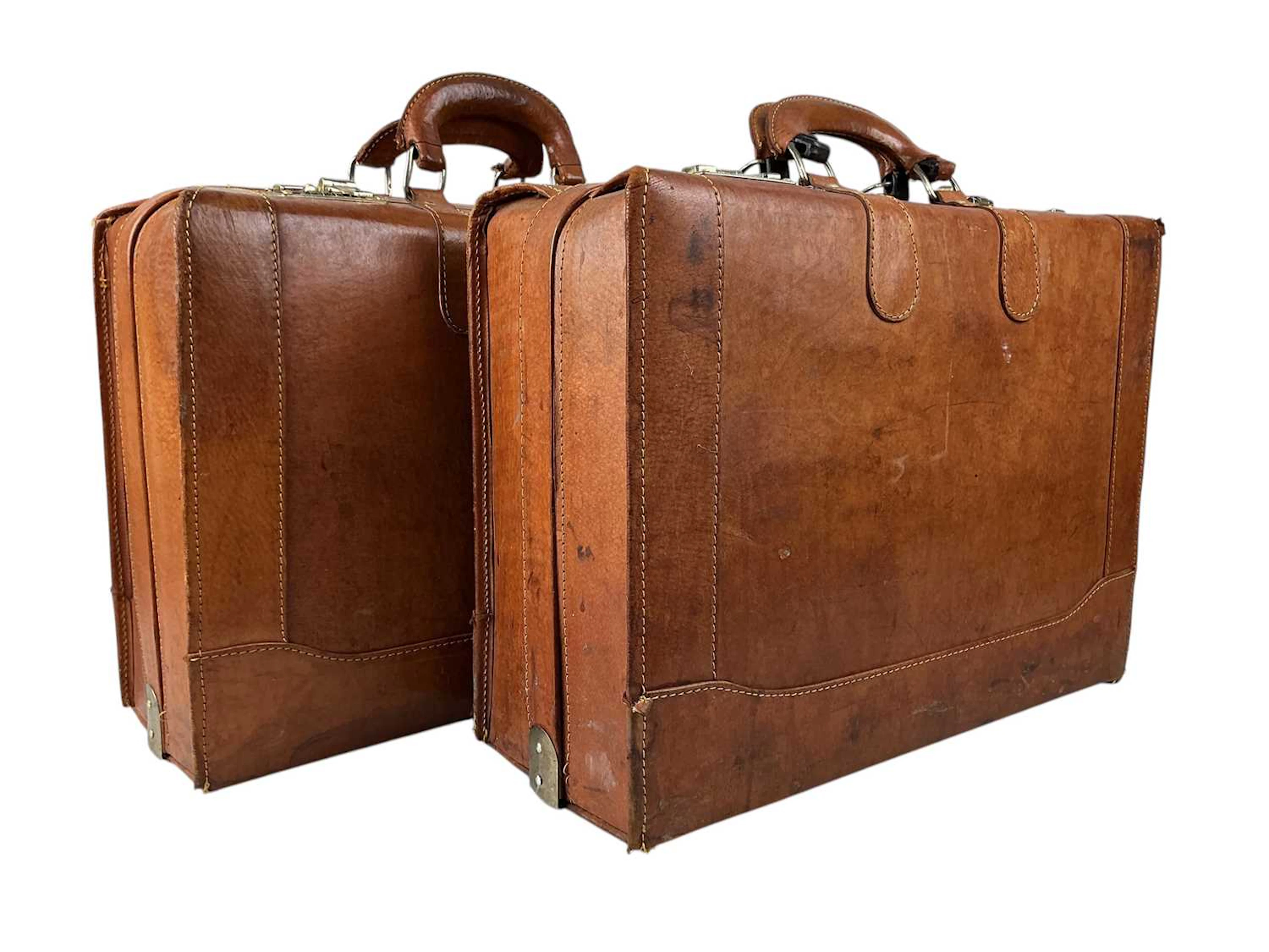 PAIR OF COMBINATION LOCK CARRY CASES/BRIEFCASES MID/LATE 20TH CENTURY