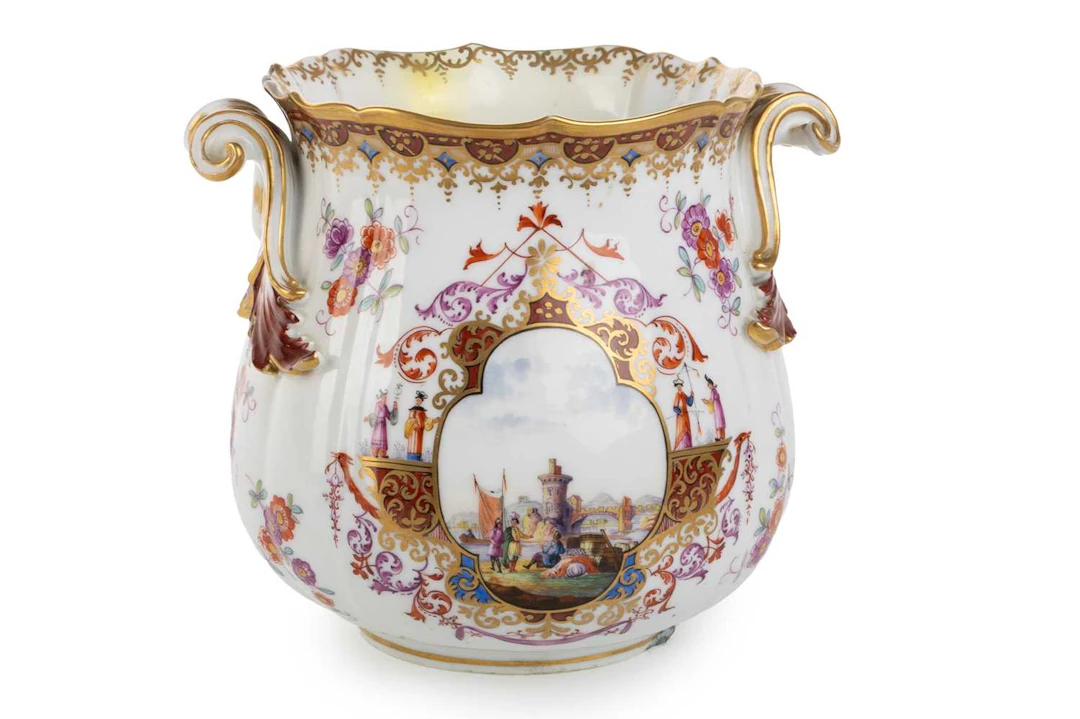 MEISSEN PORCELAIN PLANTER VASE LATE 19TH/EARLY 20TH CENTURY