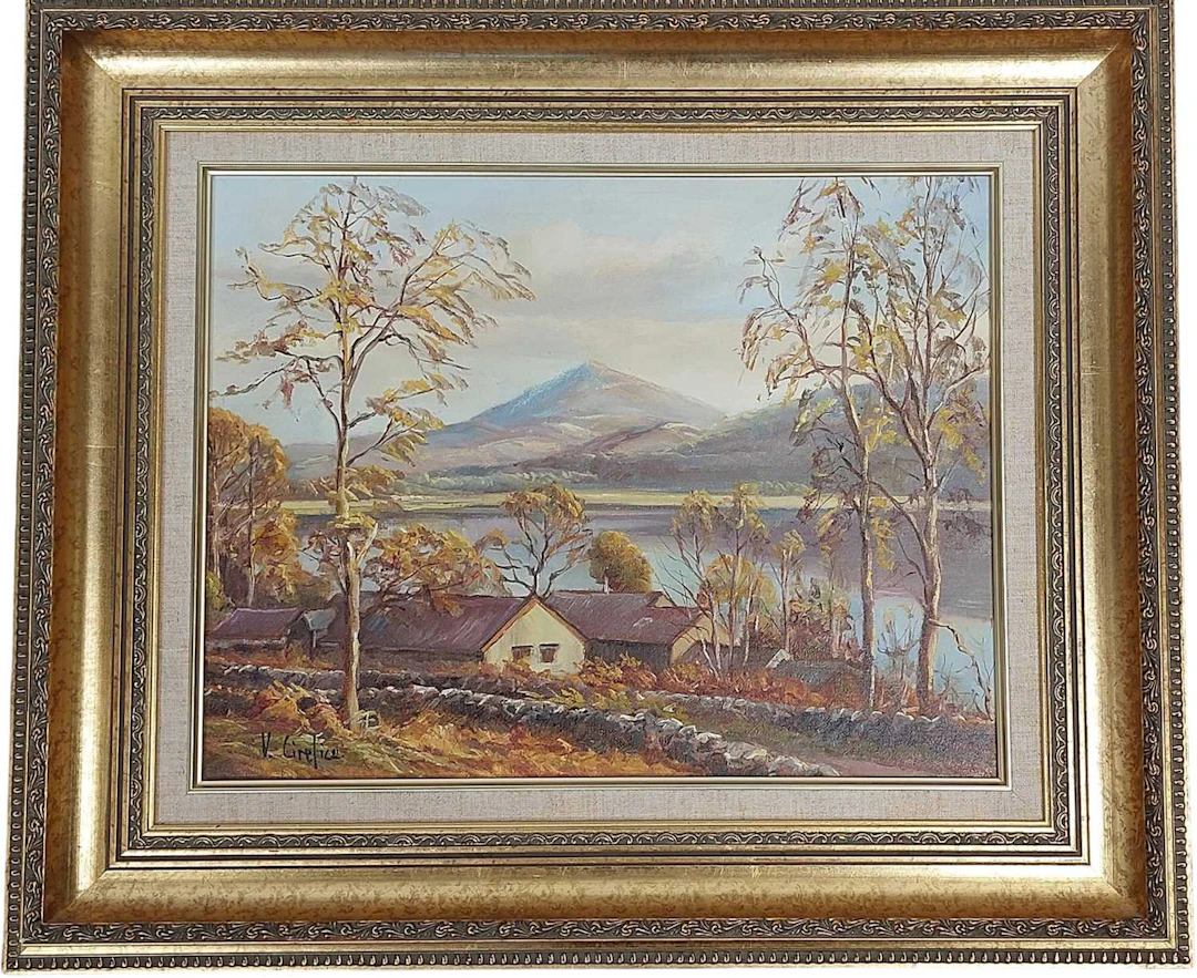 * VICTOR CIREFICE (WELSH b. 1949) LAKE LANDSCAPE