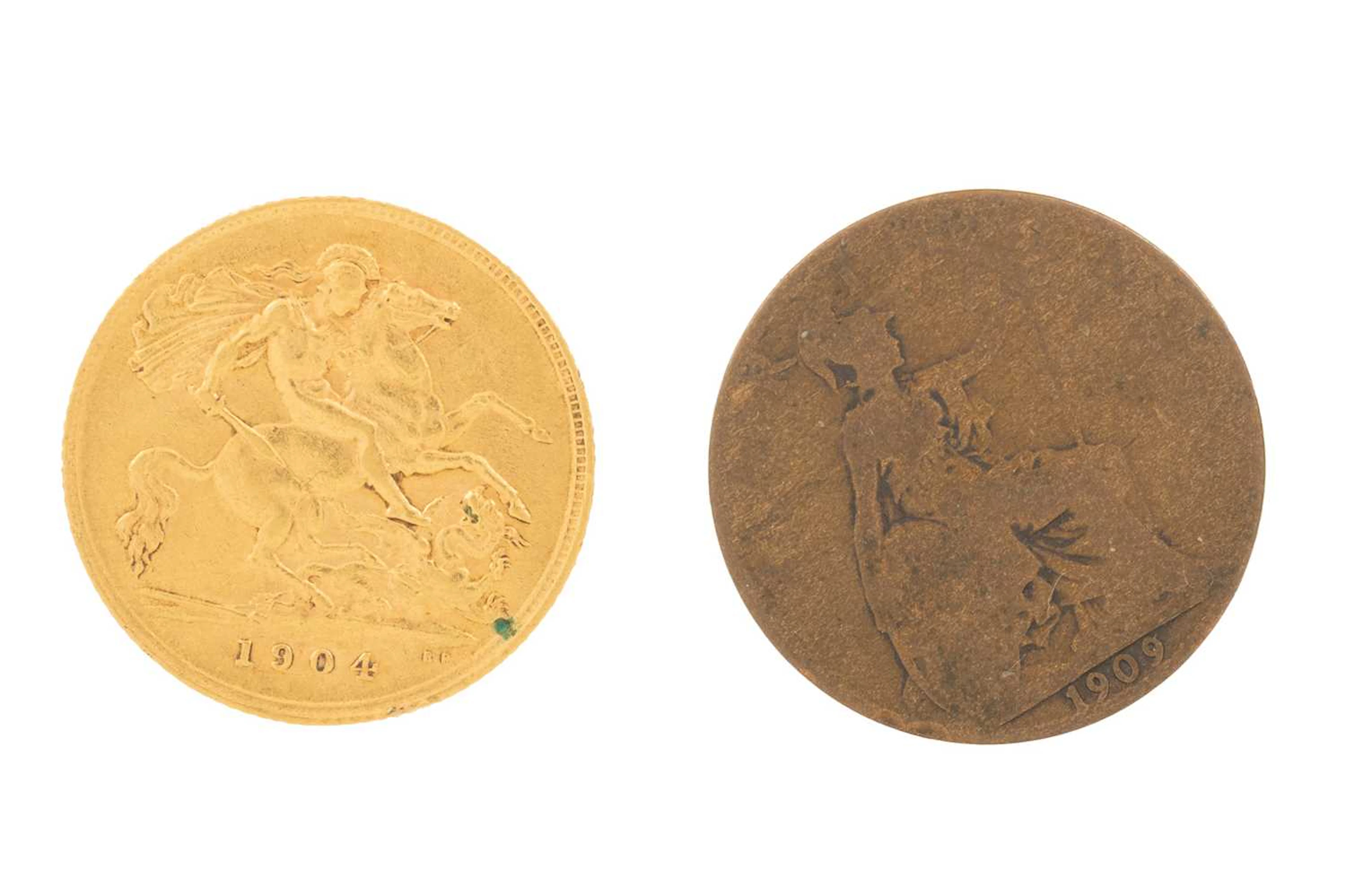 EDWARD VII GOLD HALF SOVEREIGN 1904
