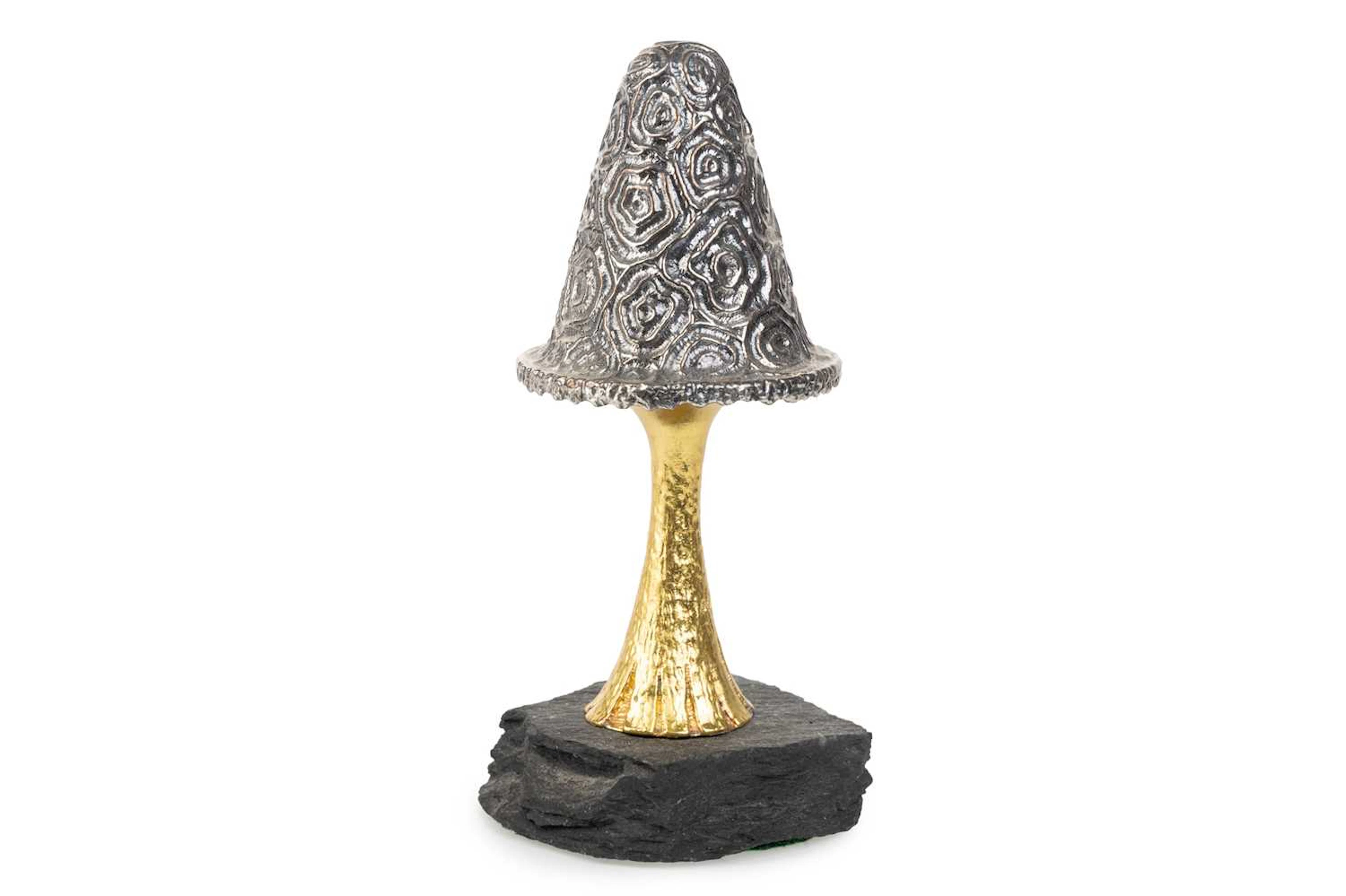 ELIZABETH II SILVER AND SILVER GILT SURPRISE MUSHROOM MAKER CHRISTOPHER