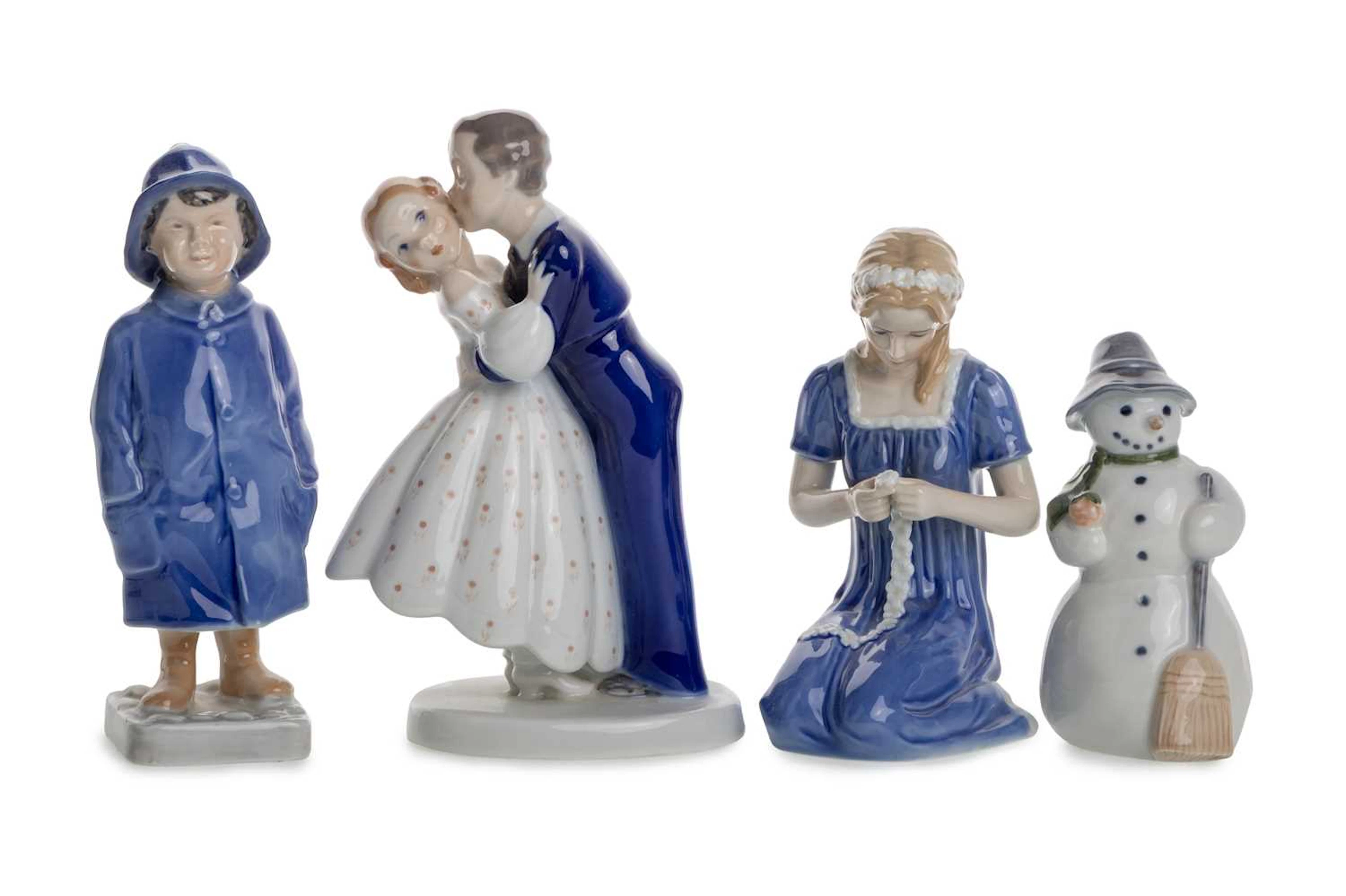 FOUR ROYAL COPENHAGEN FIGURES LATE 20TH CENTURY
