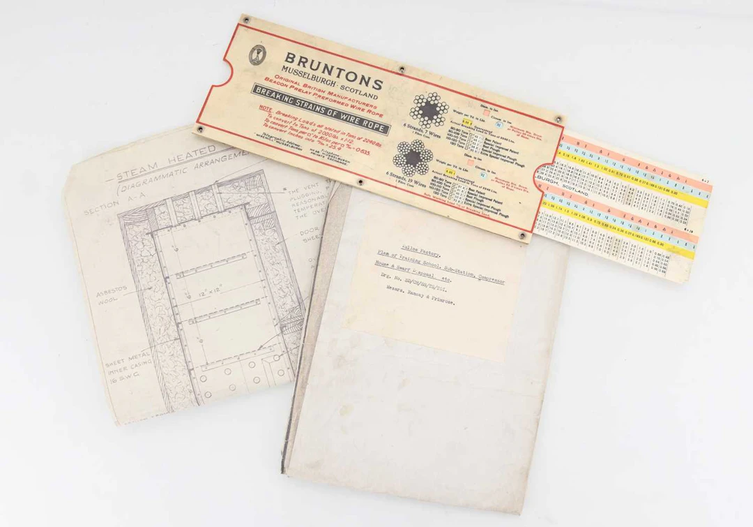 GROUP OF TULLOS FACTORY PLANS EARLY 20TH CENTURY