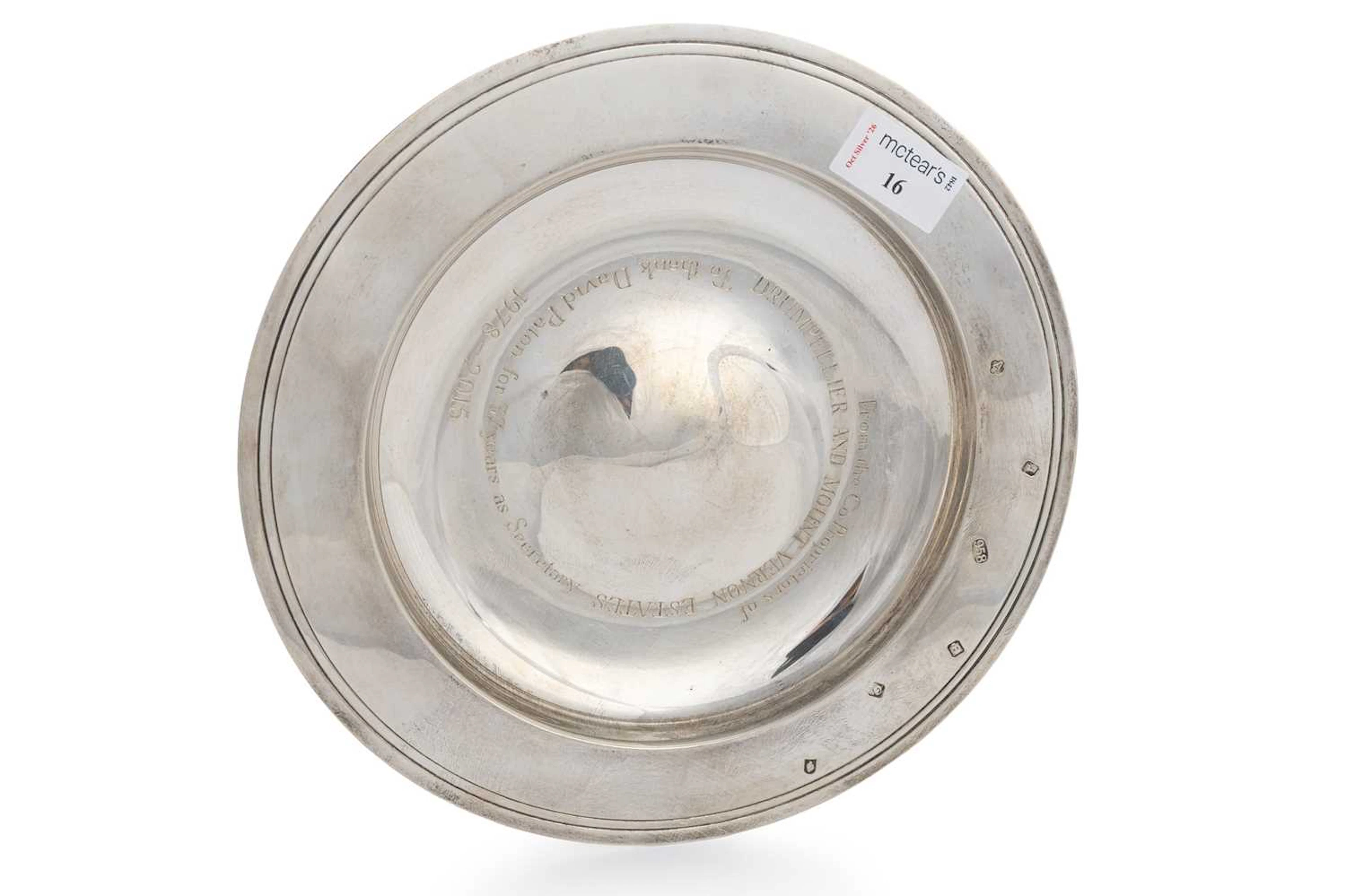 ELIZABETH II BRITANNIA SILVER ARMADA DISH MAKER ASPREY & CO LTD, LONDON 1977
