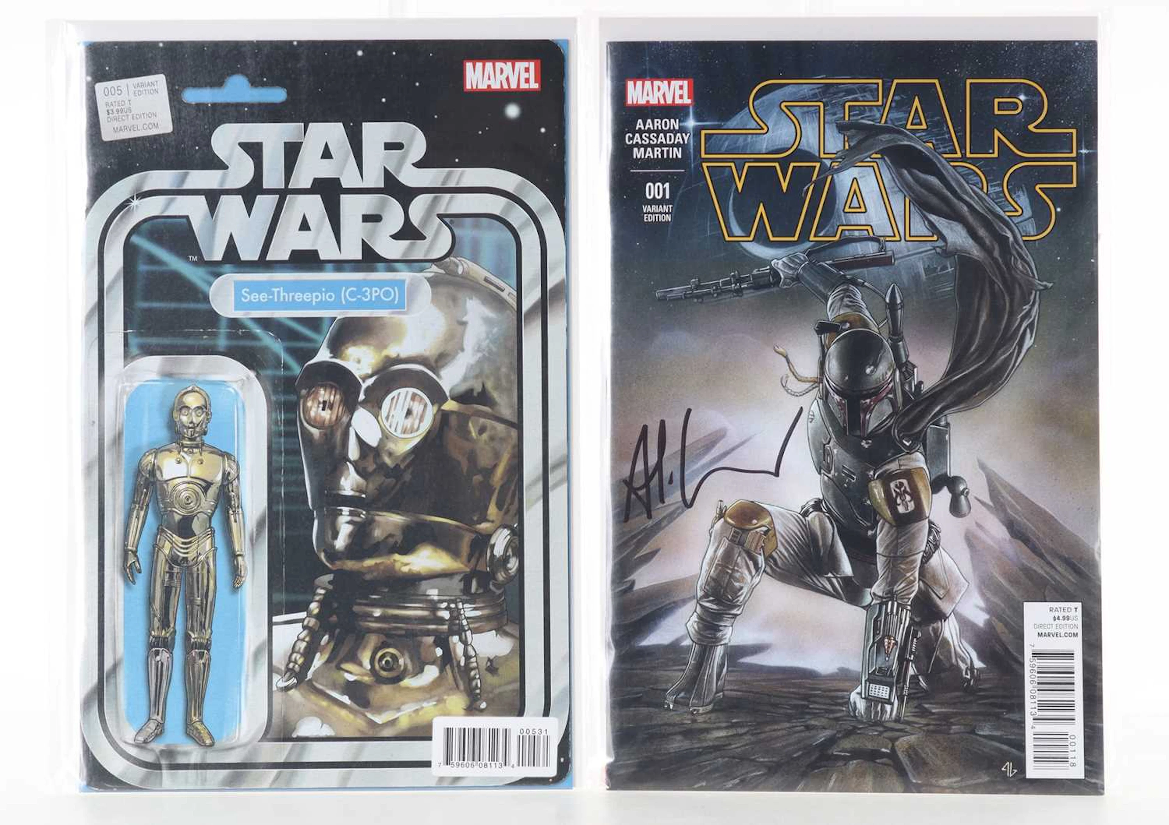 MARVEL STAR WARS COMICS WITH ACTION FIGURE COVER VARIANTS & SIGNED