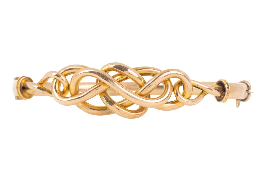 GOLD KNOT BANGLE EARLY 20TH CENTURY
