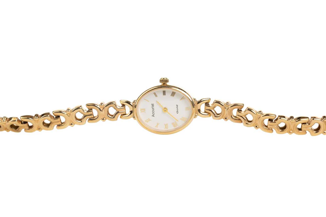 ACCURIST NINE CARAT GOLD QUARTZ WRIST WATCH