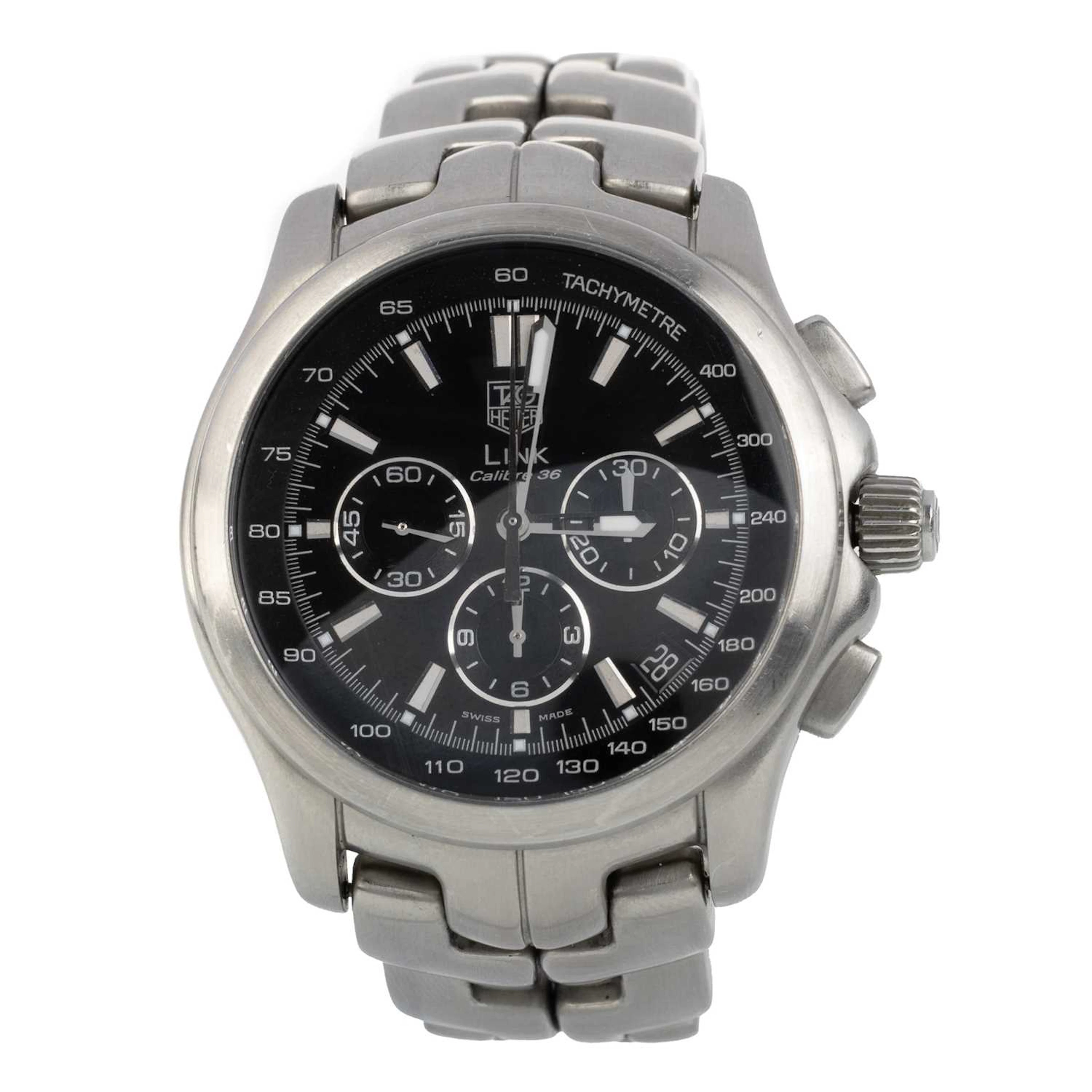 TAG HEUER LINK STAINLESS STEEL AUTOMATIC WRIST WATCH