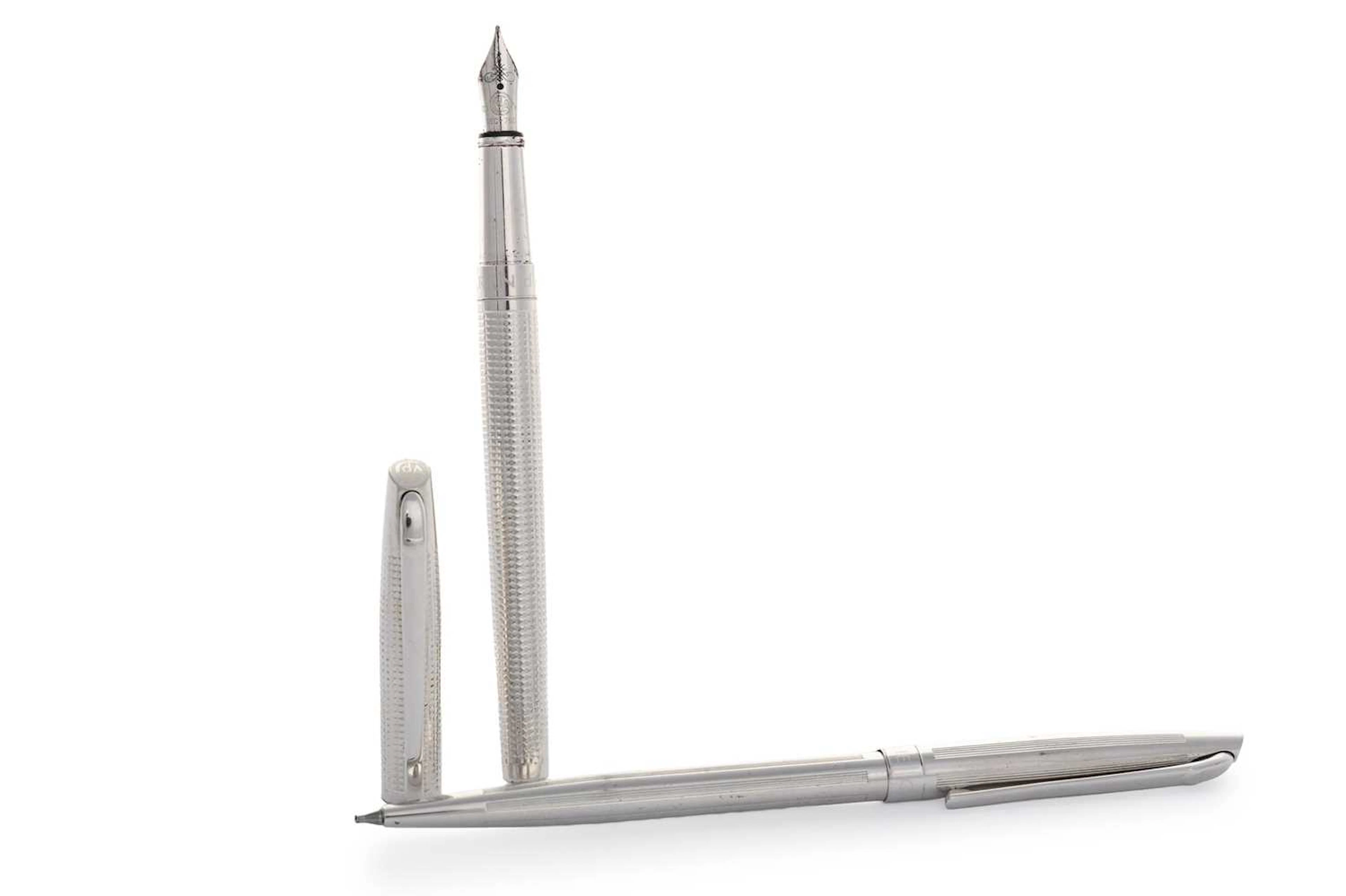 CARAN D'ACHE FOUNTAIN PEN AND PENCIL SET LATE 20TH/EARLY 21ST CENTURY