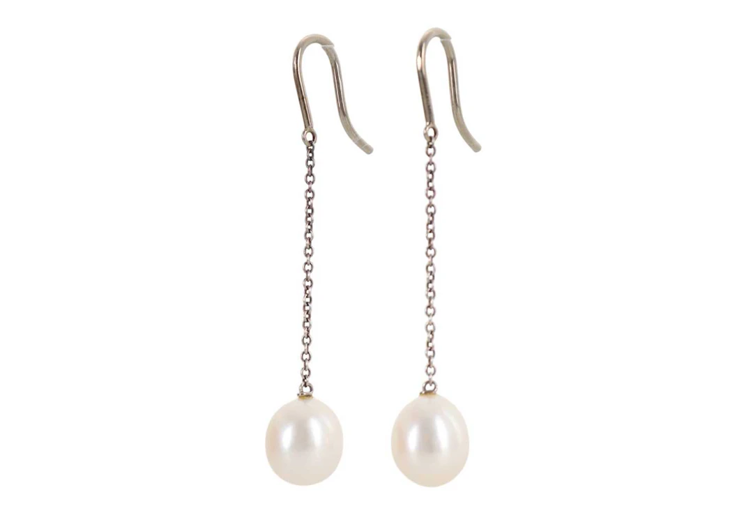 ELSA PERETTI FOR TIFFANY & CO PAIR OF PEARL DROP EARRINGS