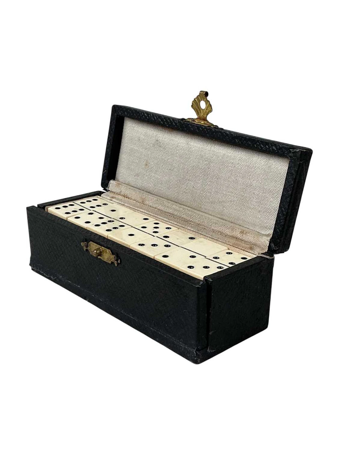 MINIATURE SET OF RESIN DOMINOS MID 20TH CENTURY