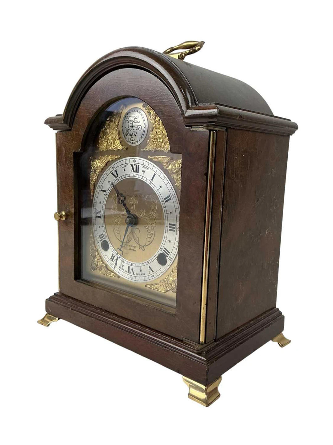 MAPPIN & WEBB MAHOGANY MANTEL CLOCK MID/LATE 20TH CENTURY