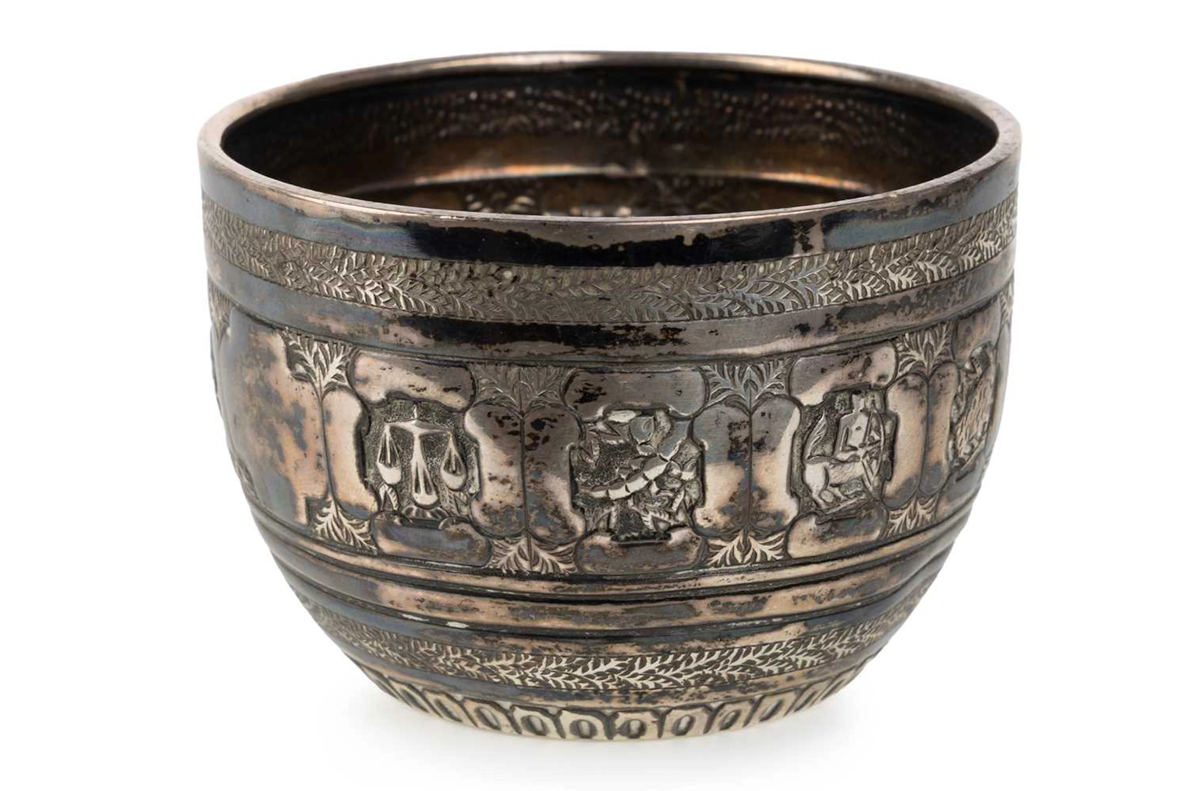 VICTORIAN SILVER SUGAR BOWL MAKER CHANTRY SILVERSMITHS, LONDON 1886