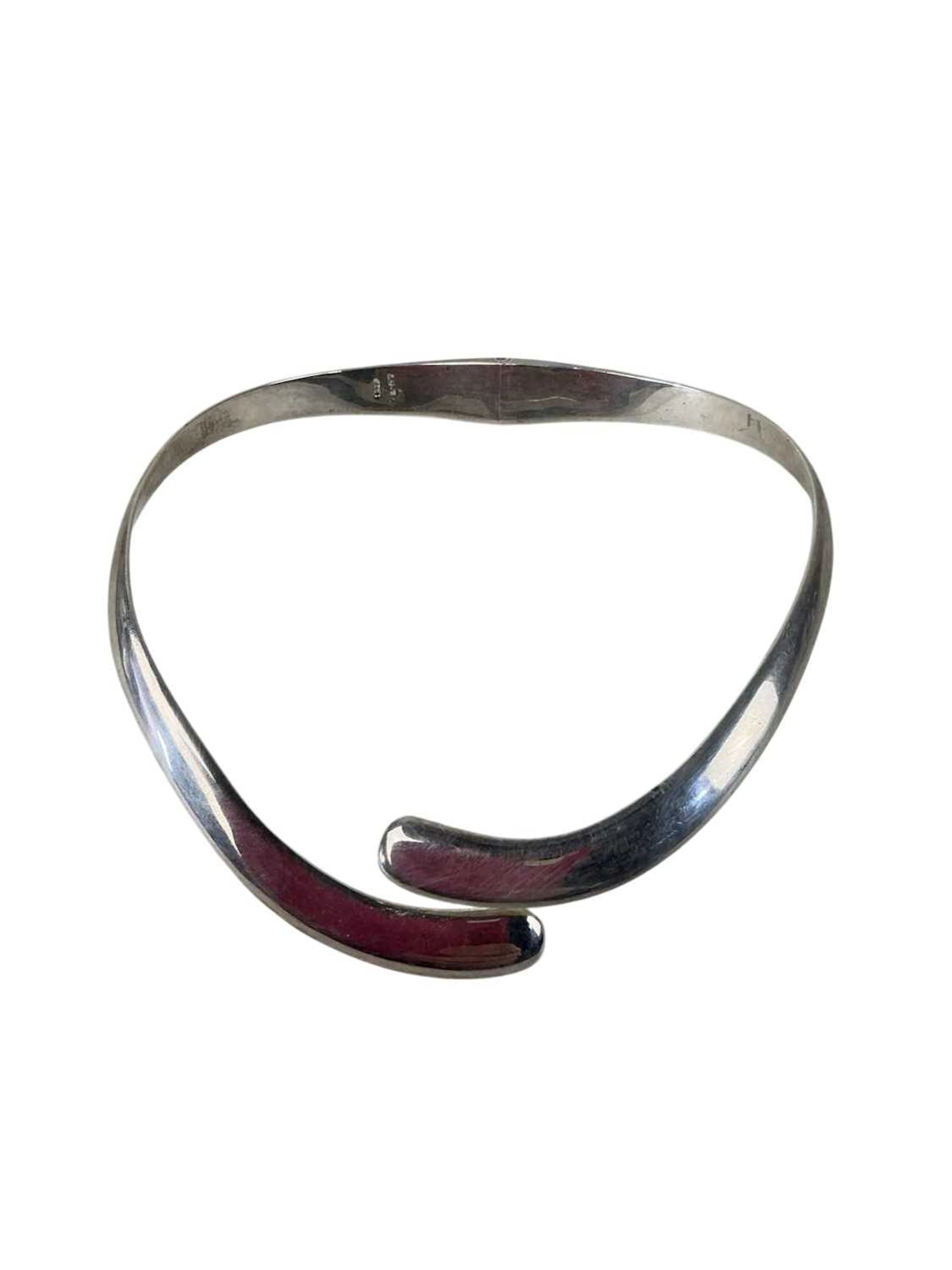 MODERNIST SILVER CHOKER LATE 20TH CENTURY