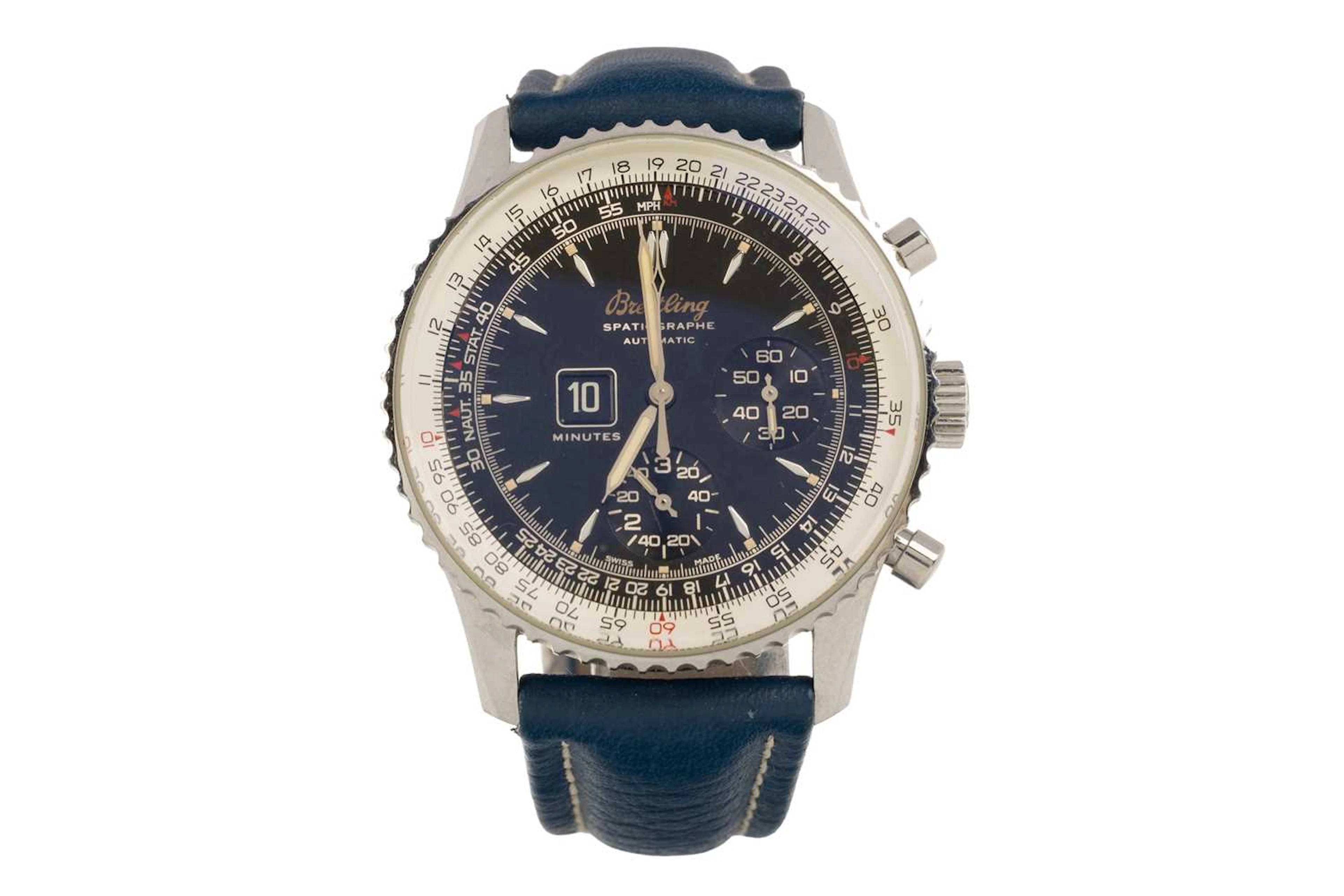 BREITLING 'SPATIOGRAPHE' STAINLESS STEEL AUTOMATIC WRIST WATCH