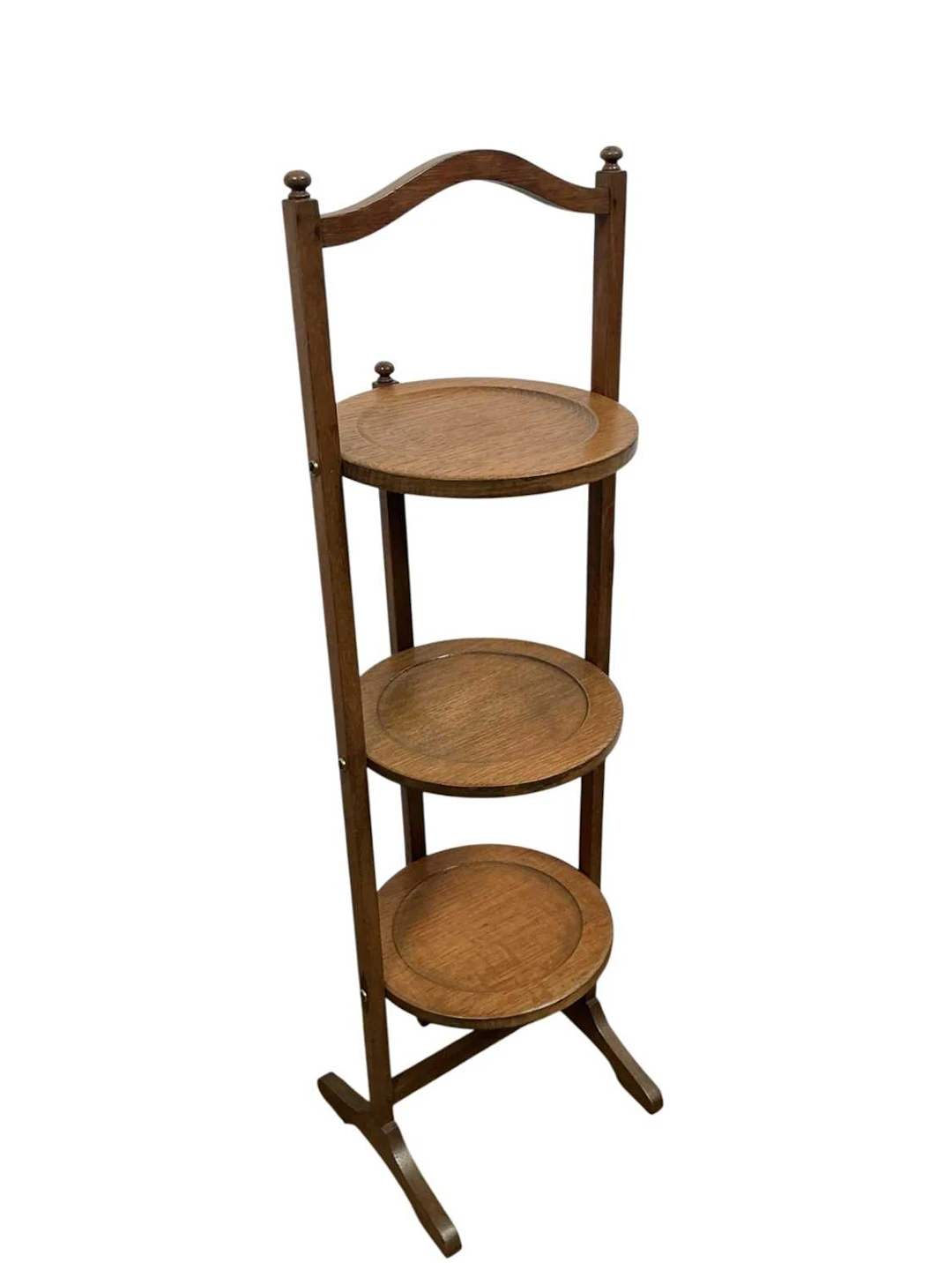GEORGE V OAK FOLDING CAKESTAND EARLY/MID 20TH CENTURY
