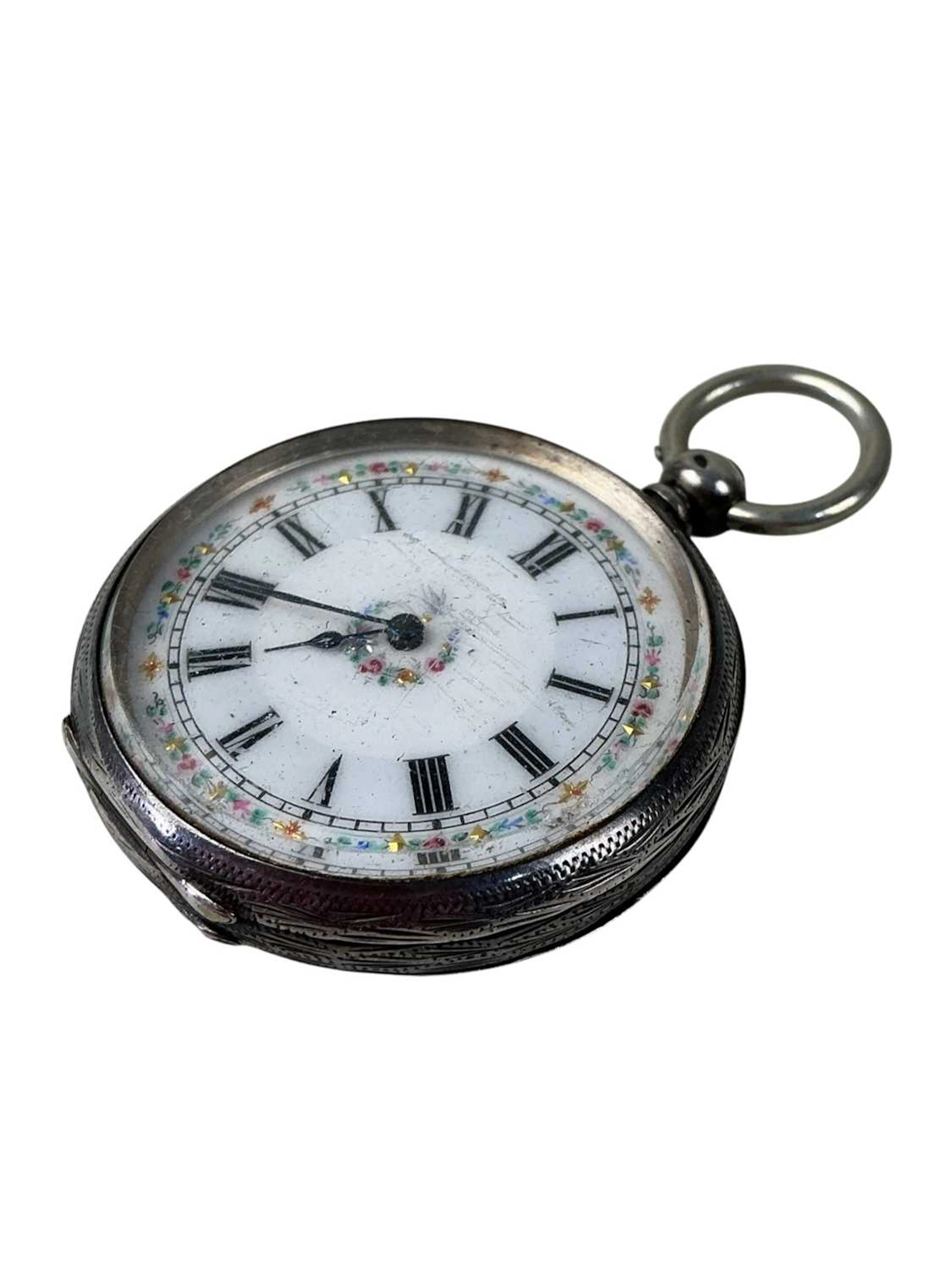 SILVER POCKET WATCH, EARLY 20TH CENTURY ALONG WITH THREE OTHER POCKET WATCHES