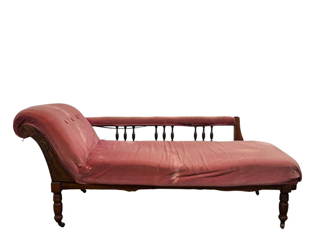 VICTORIAN MAHOGANY CHAISE LONGUE LATE 19TH CENTURY