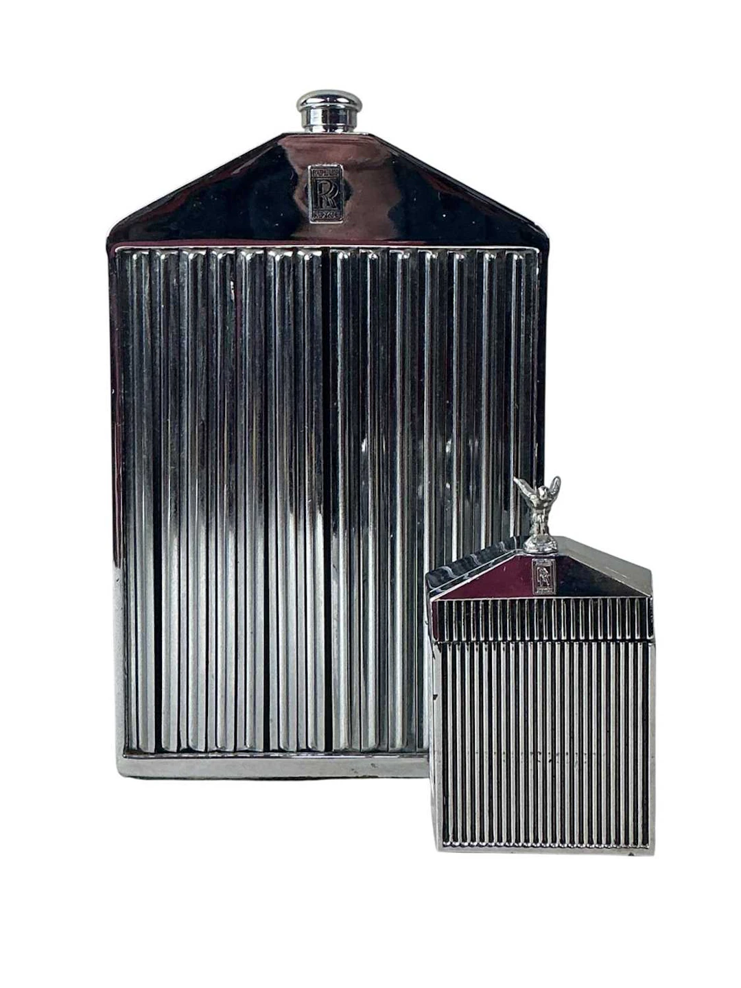 NOVELTY DECANTER, LATE 20TH CENTURY AND A LIGHTER
