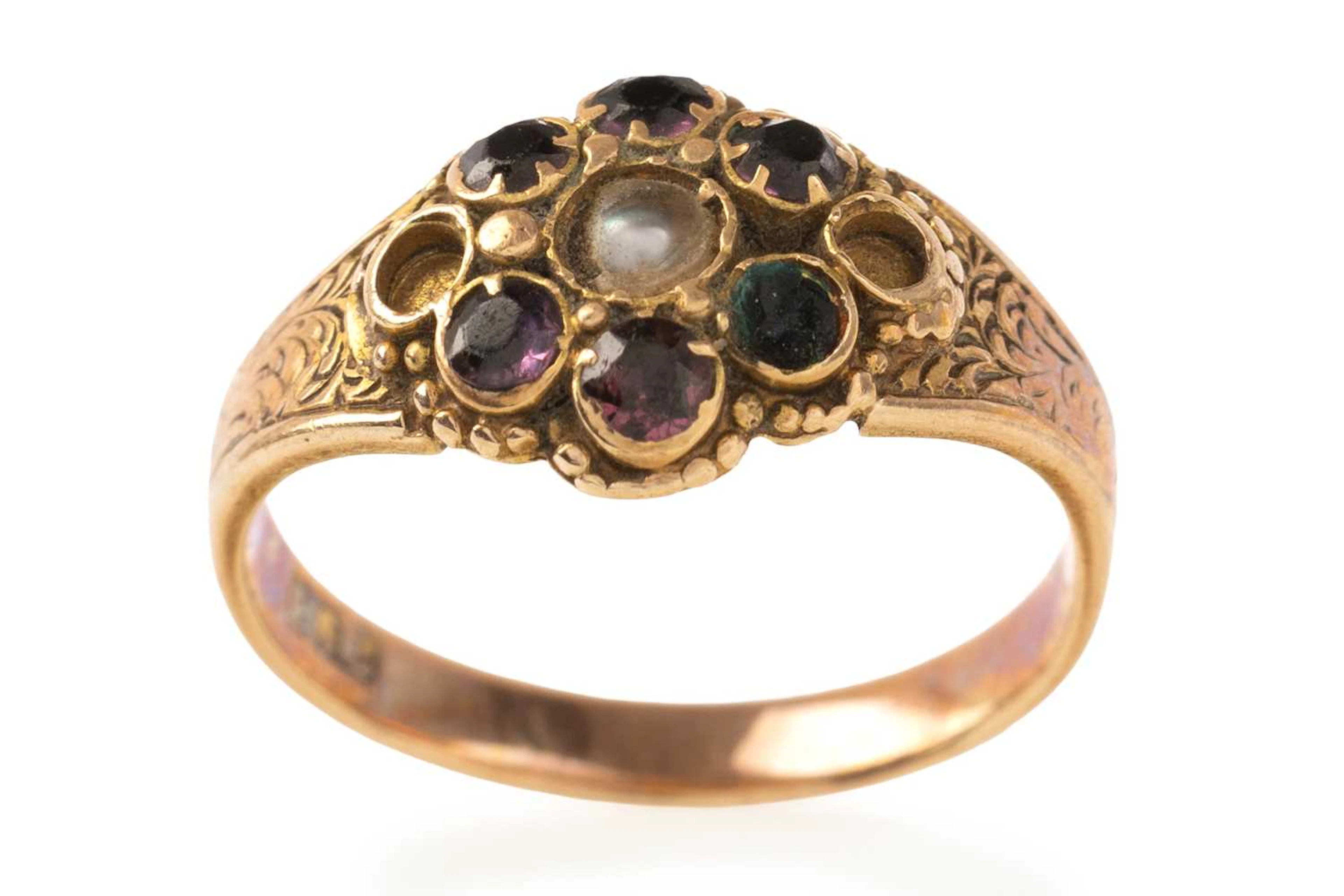 EARLY/MID VICTORIAN GEM SET CLUSTER RING MID/LATE 19TH CENTURY