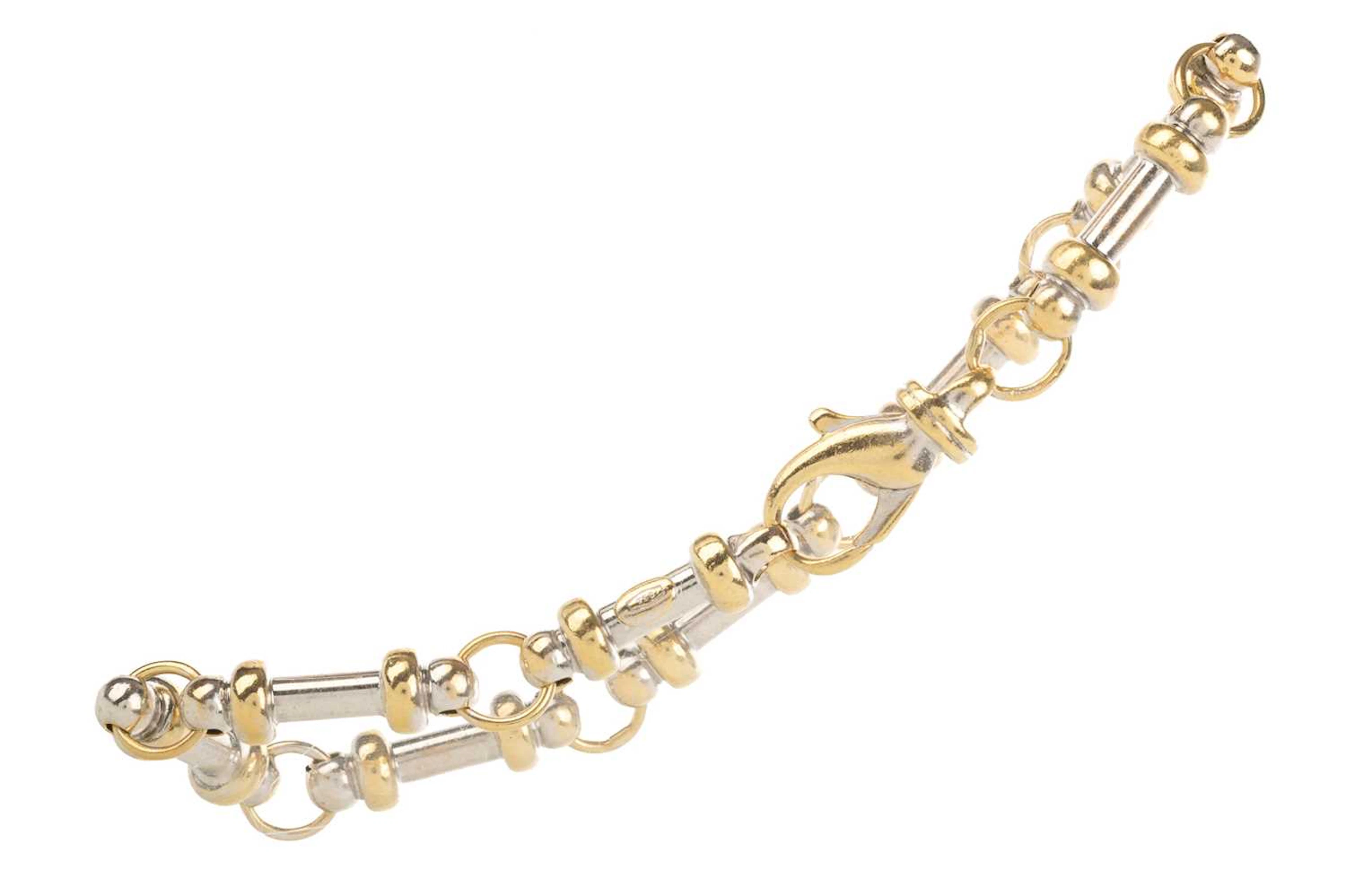 YELLOW AND WHITE GOLD BRACELET LATE 20TH CENTURY