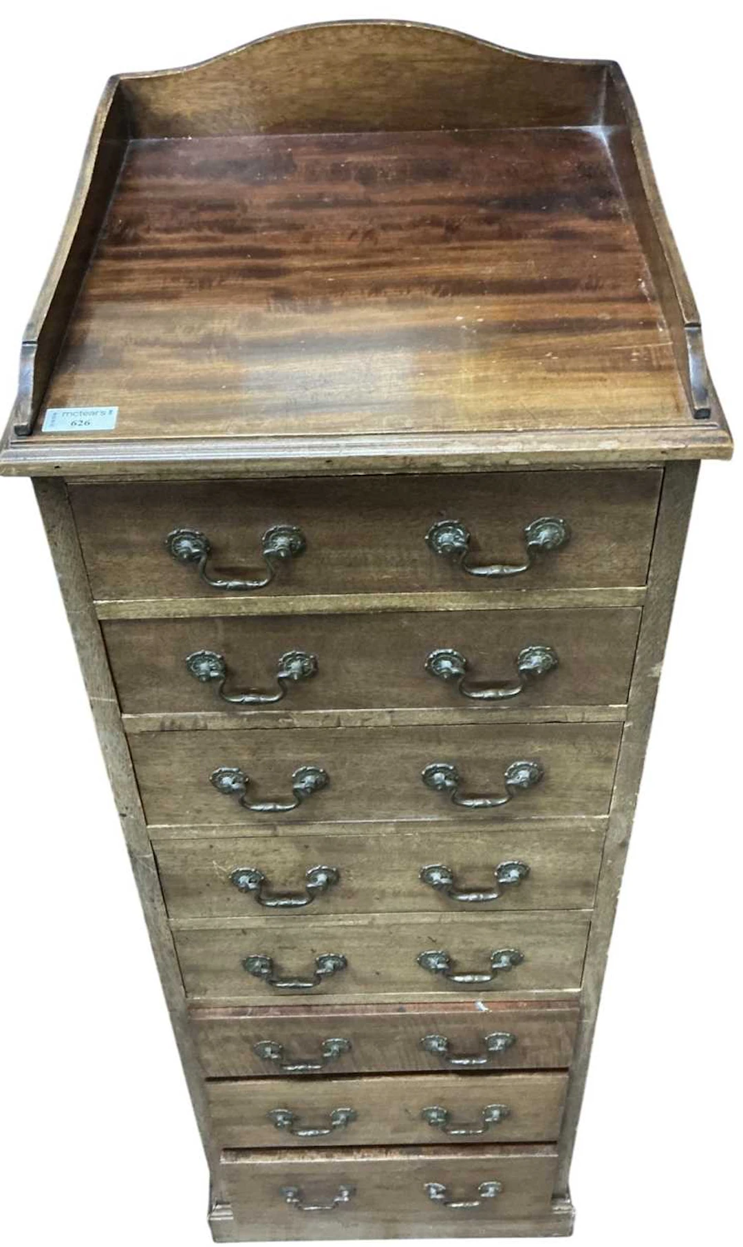 MAHOGANY TALL CHEST OF DRAWERS EARLY 20TH CENTURY