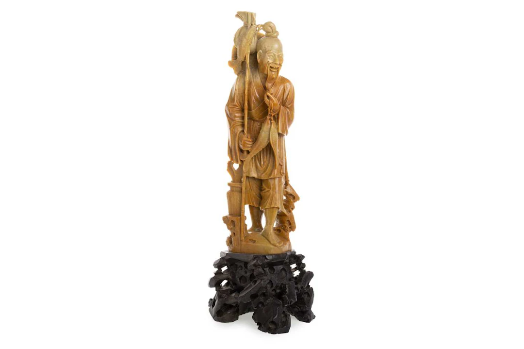 CHINESE SOAPSTONE FIGURE MID/LATE 20TH CENTURY