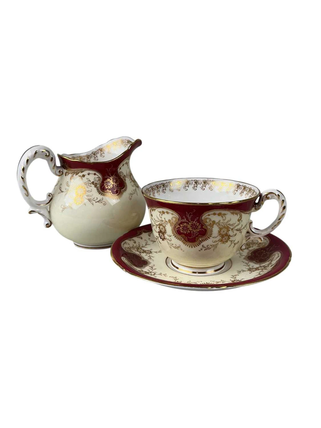 ROYAL WORCESTER PART TEA SERVICE, MID 20TH CENTURY ALONG WITH A SALISBURY