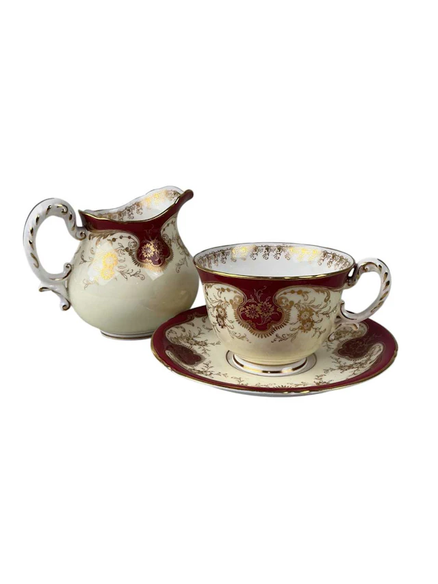 ROYAL WORCESTER PART TEA SERVICE, MID 20TH CENTURY ALONG WITH A SALISBURY